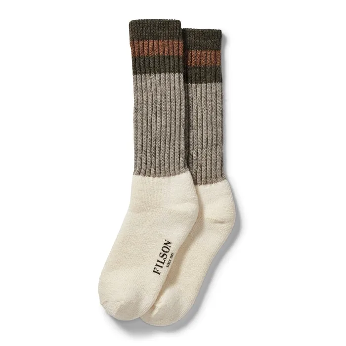 1970’s Logger Thermal Sock (Green   Brown)