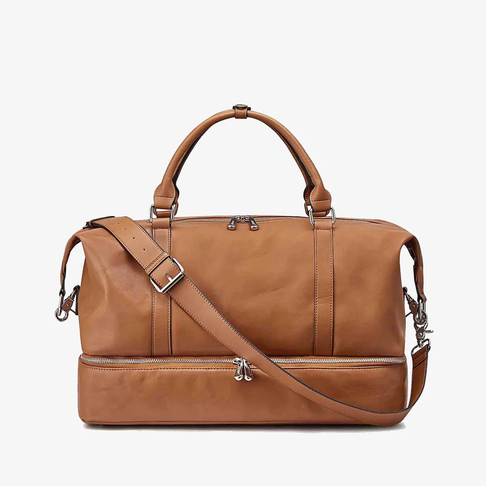 60L Women Genuine Leather Duffel Bag