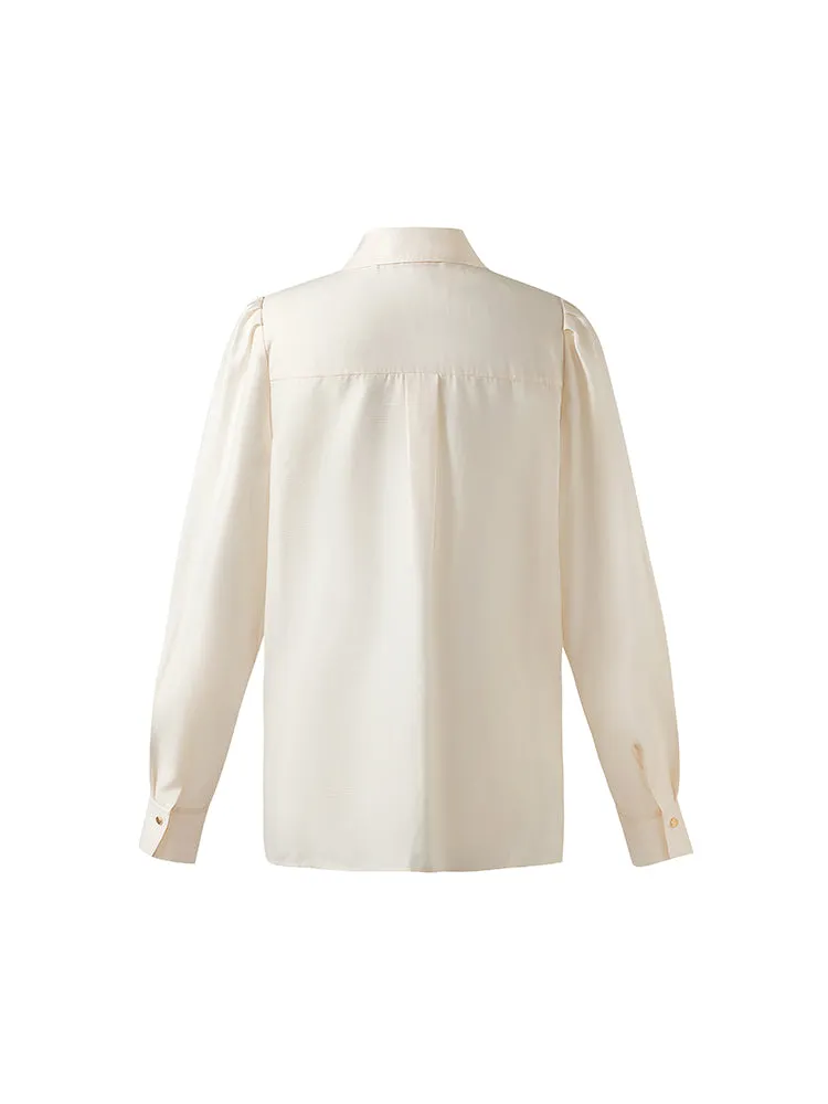 Acetate Lapel Women Shirt