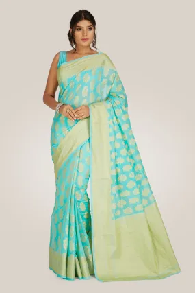 Blue Aqua Traditional Silk Saree