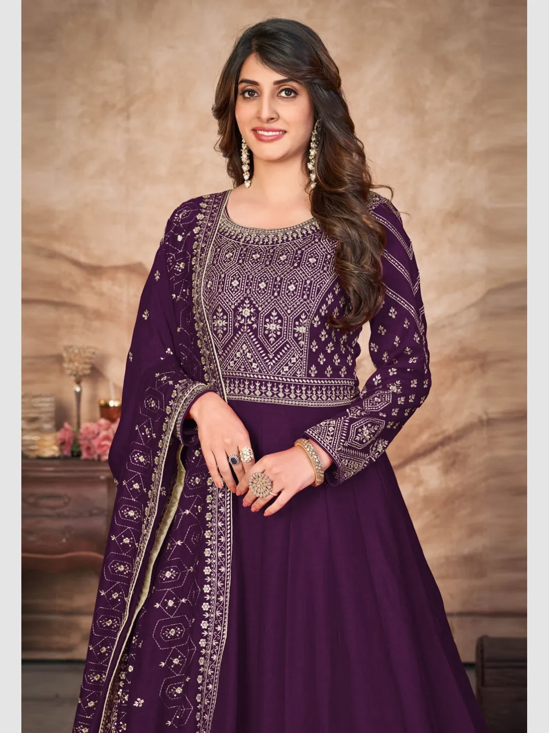 Art Silk Embroidery - Anarkali