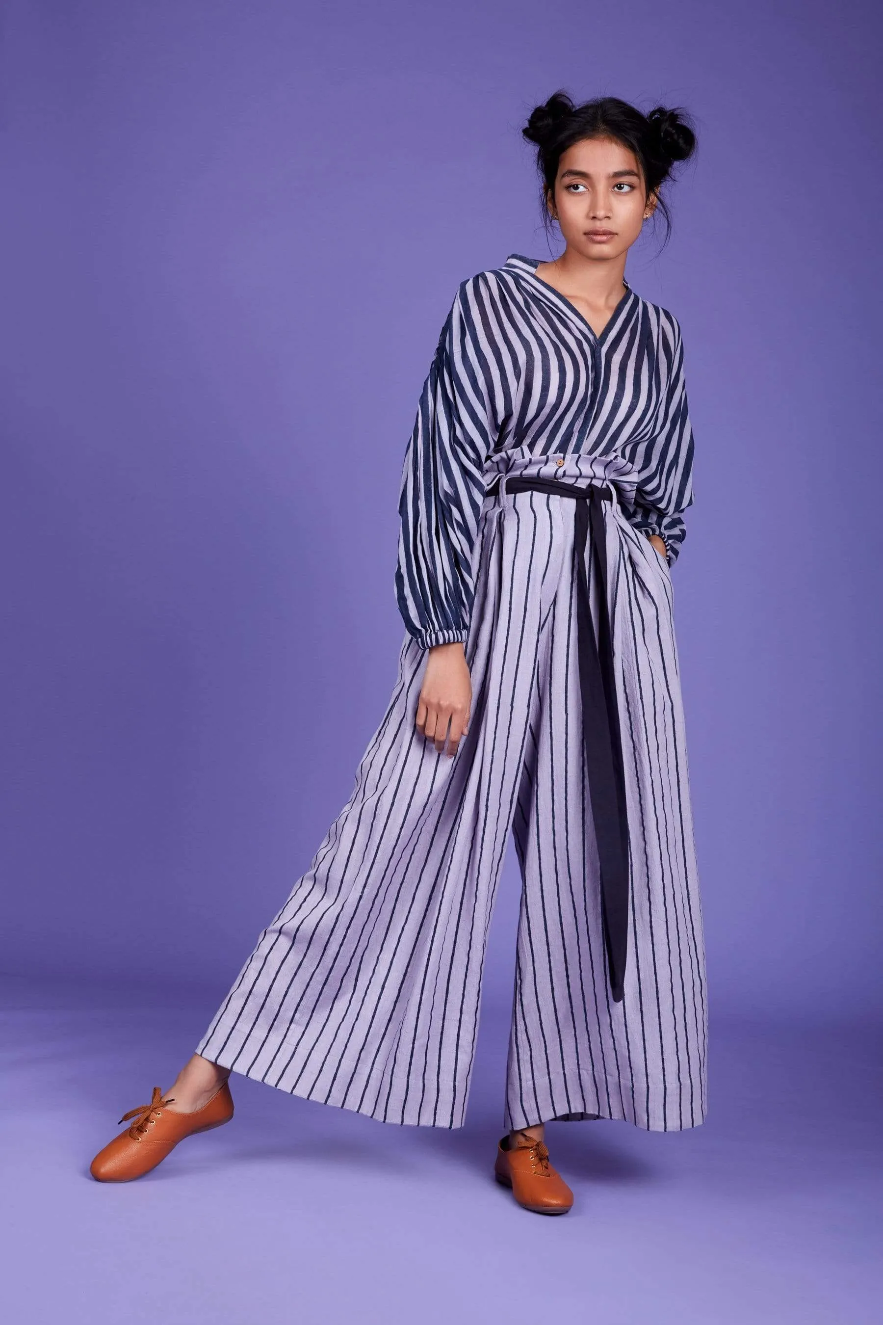 Baha Striped Shirt - SS Lavender