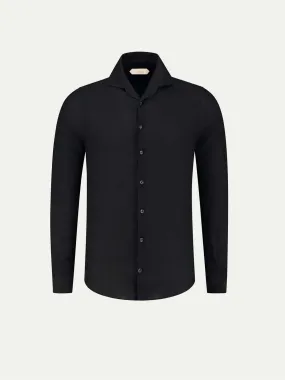 Black Linen Seaside Shirt