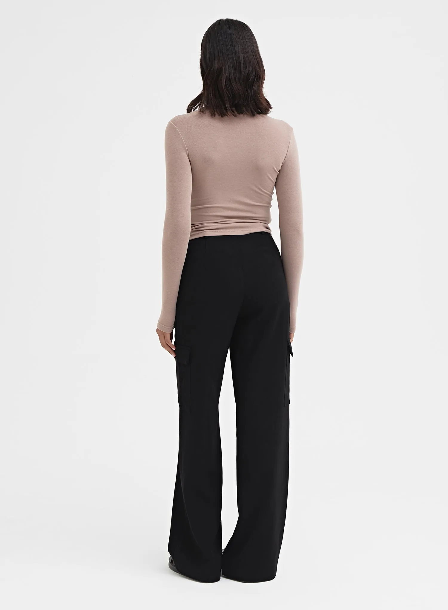 Black Tailored Cargo Trouser - Bailee