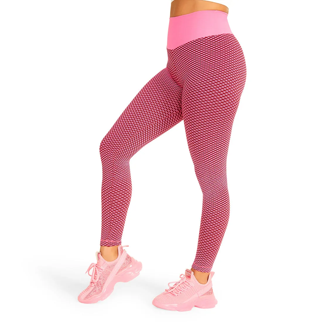 BODYCON SCRUNCHED LEGGINGS PINK