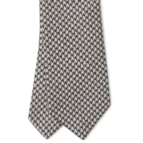 Bourette Silk Houndstooth Tipped Tie