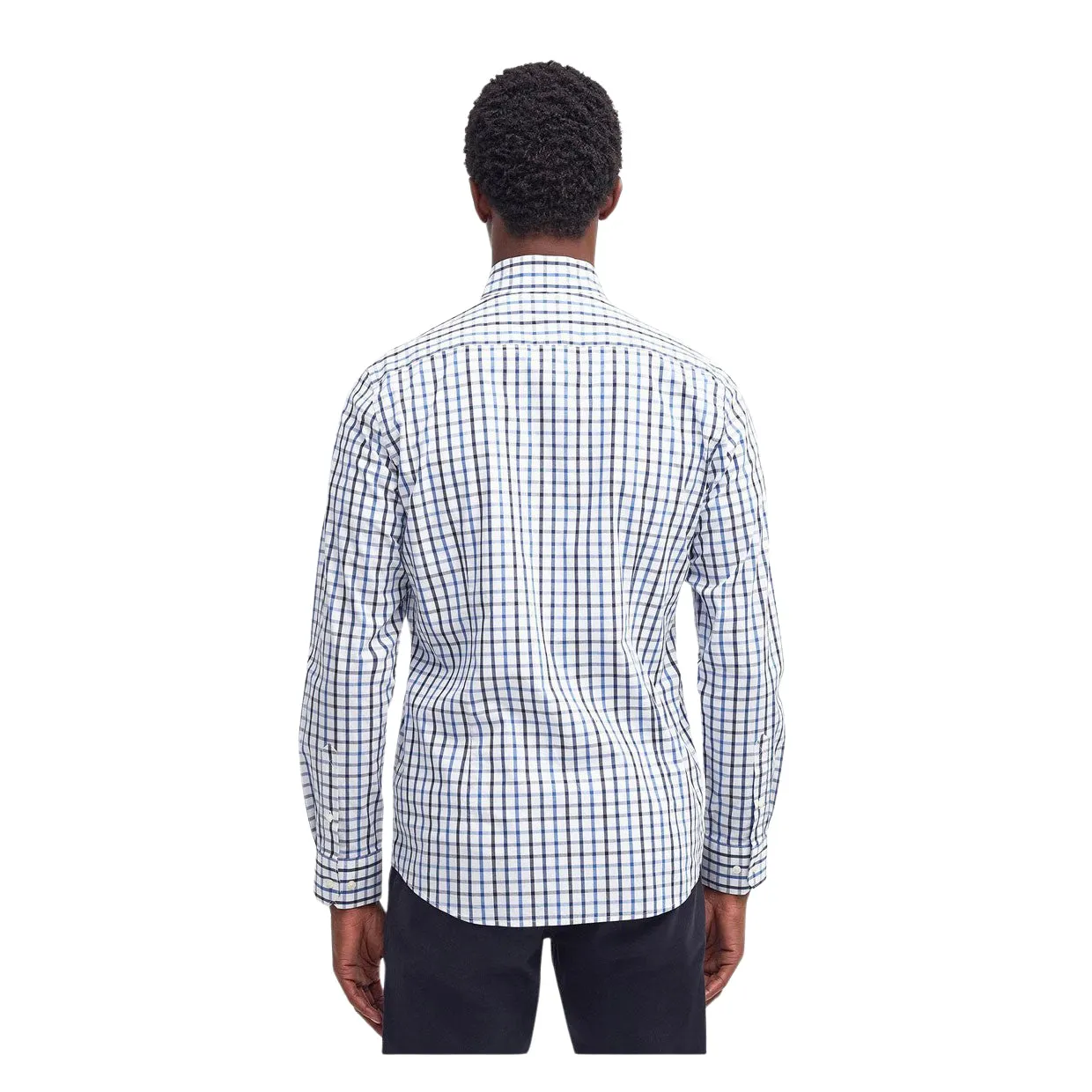 Camicia Uomo Barbour Eldon Tailored Bianco / Blu / Azzurro