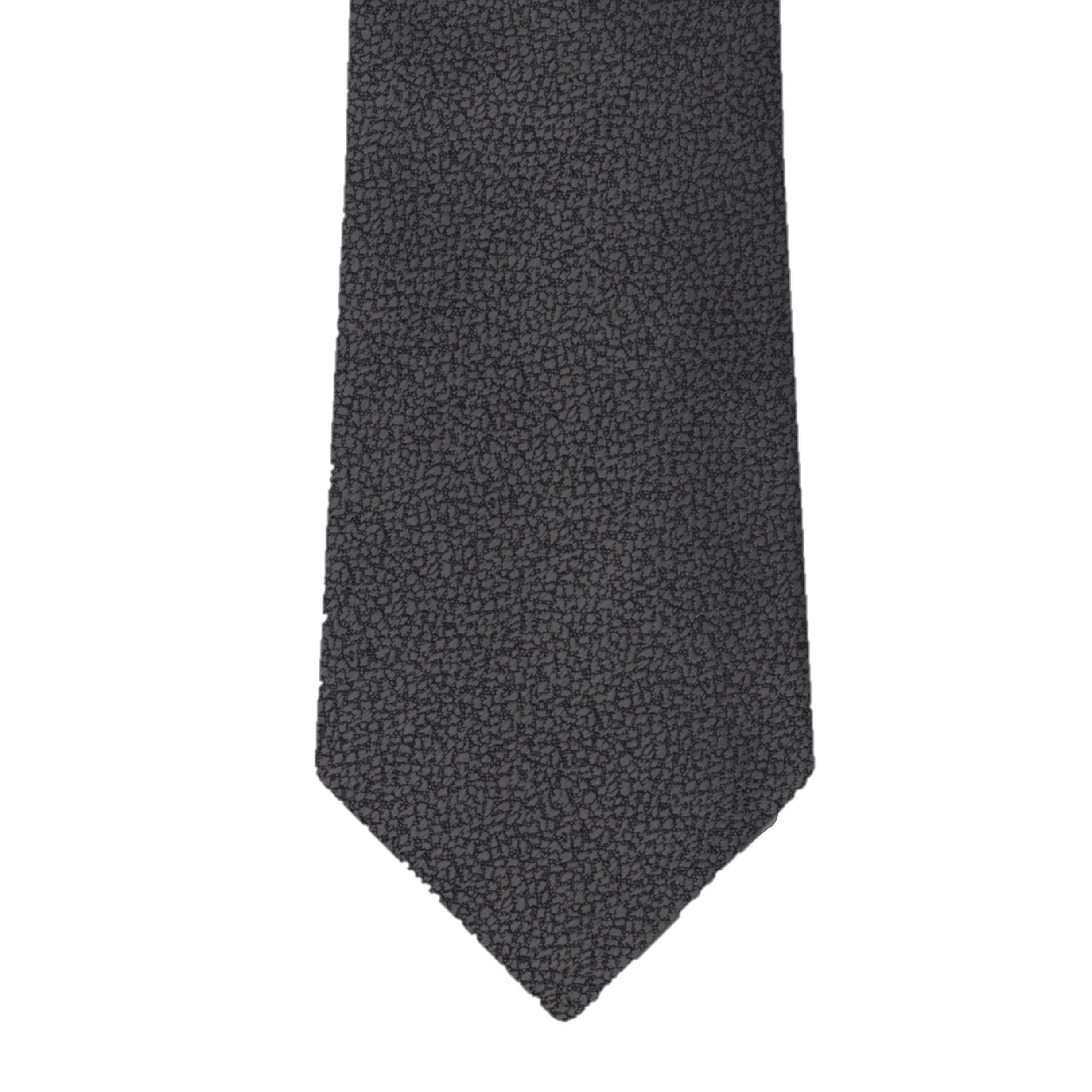 Canali Solid Charcoal Silk Tie