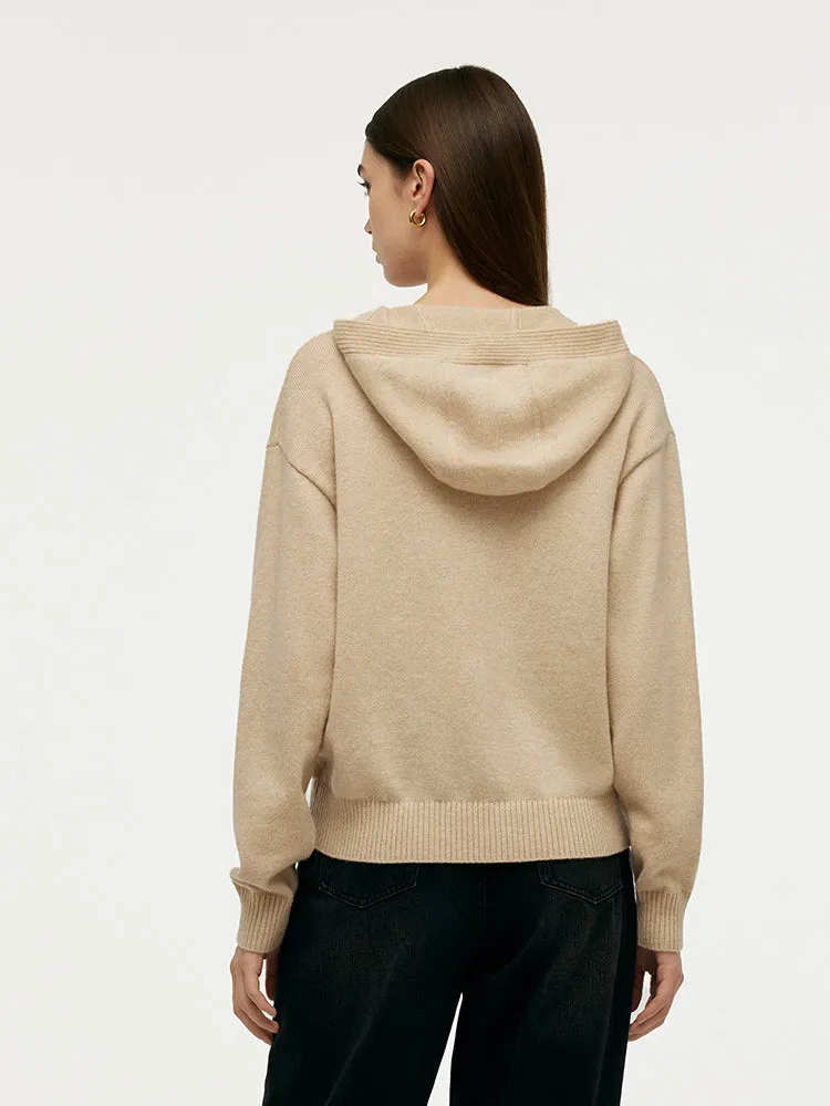 Cashmere Women Knit Hoodie