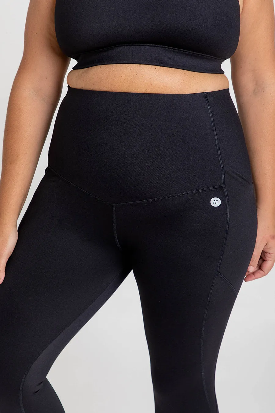 Core Pocket High Waisted 7/8 Length Tight - Black