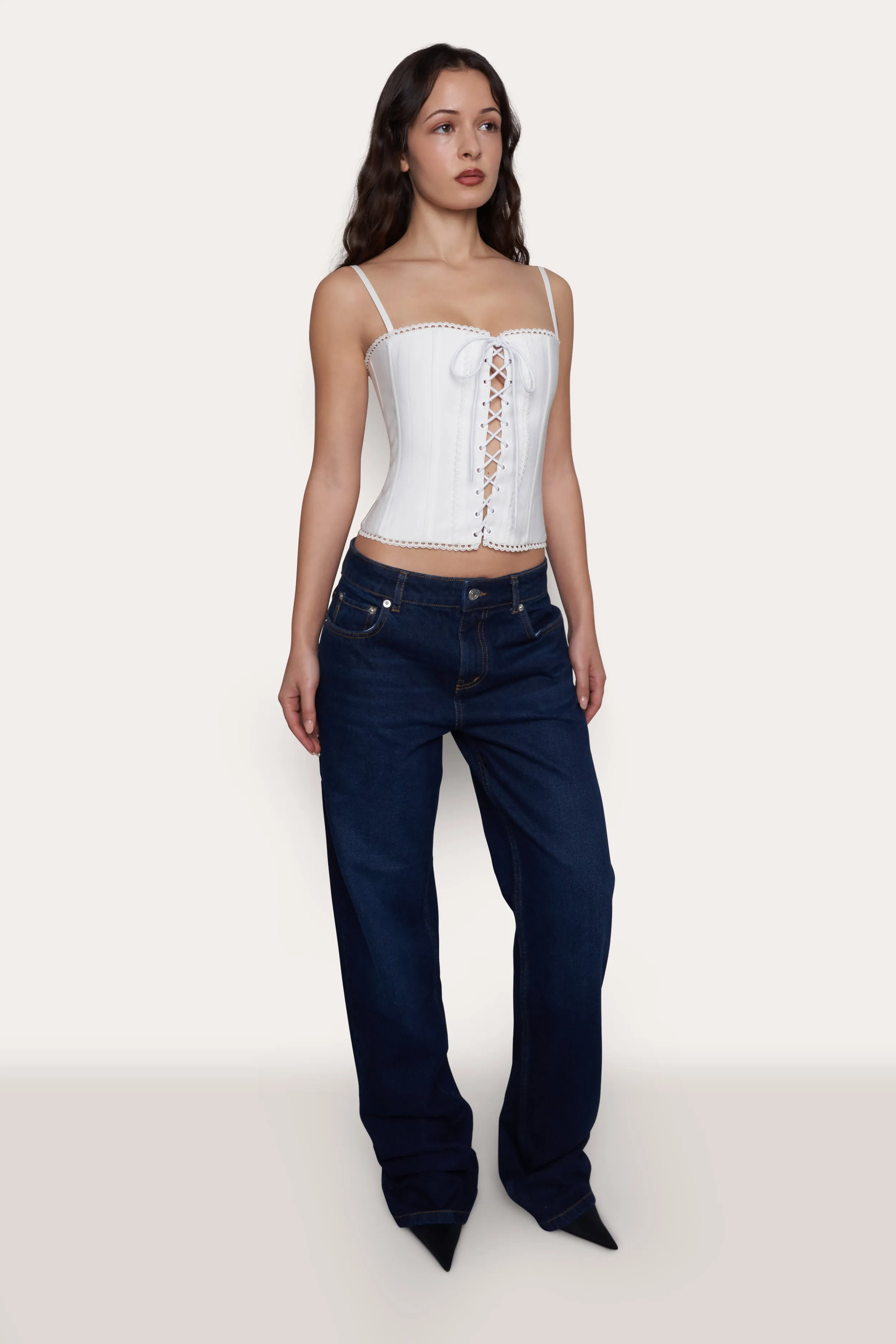 Cotton Scallop Corset