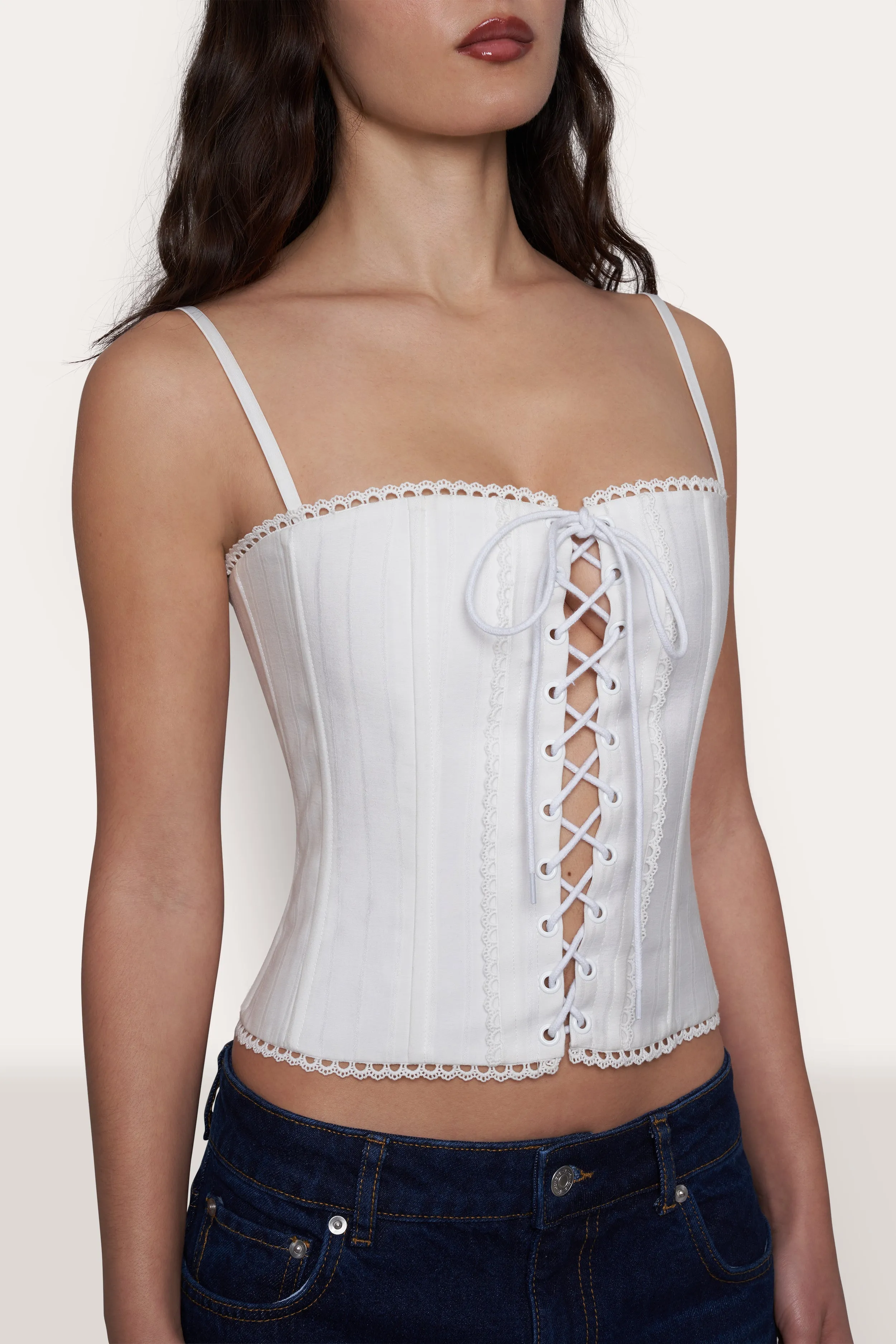 Cotton Scallop Corset