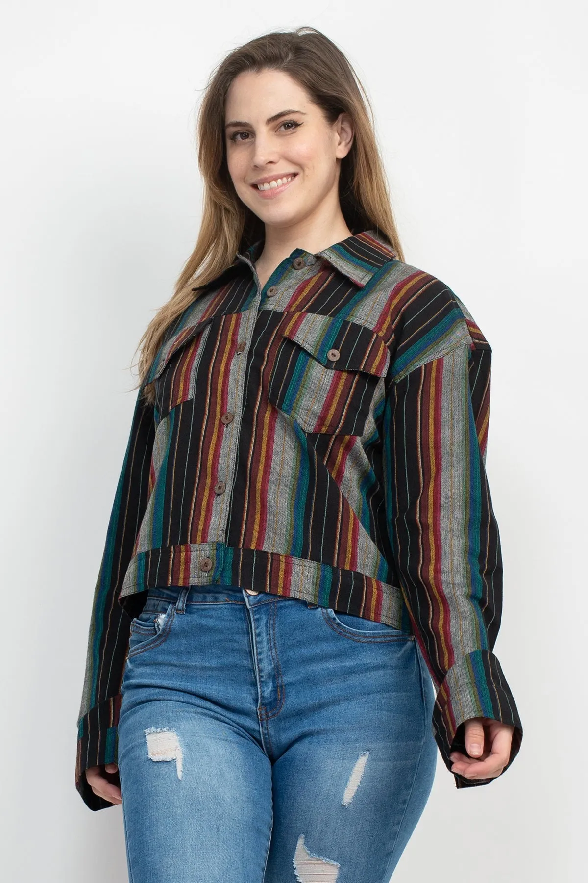 Cotton Striped Rancher Jacket