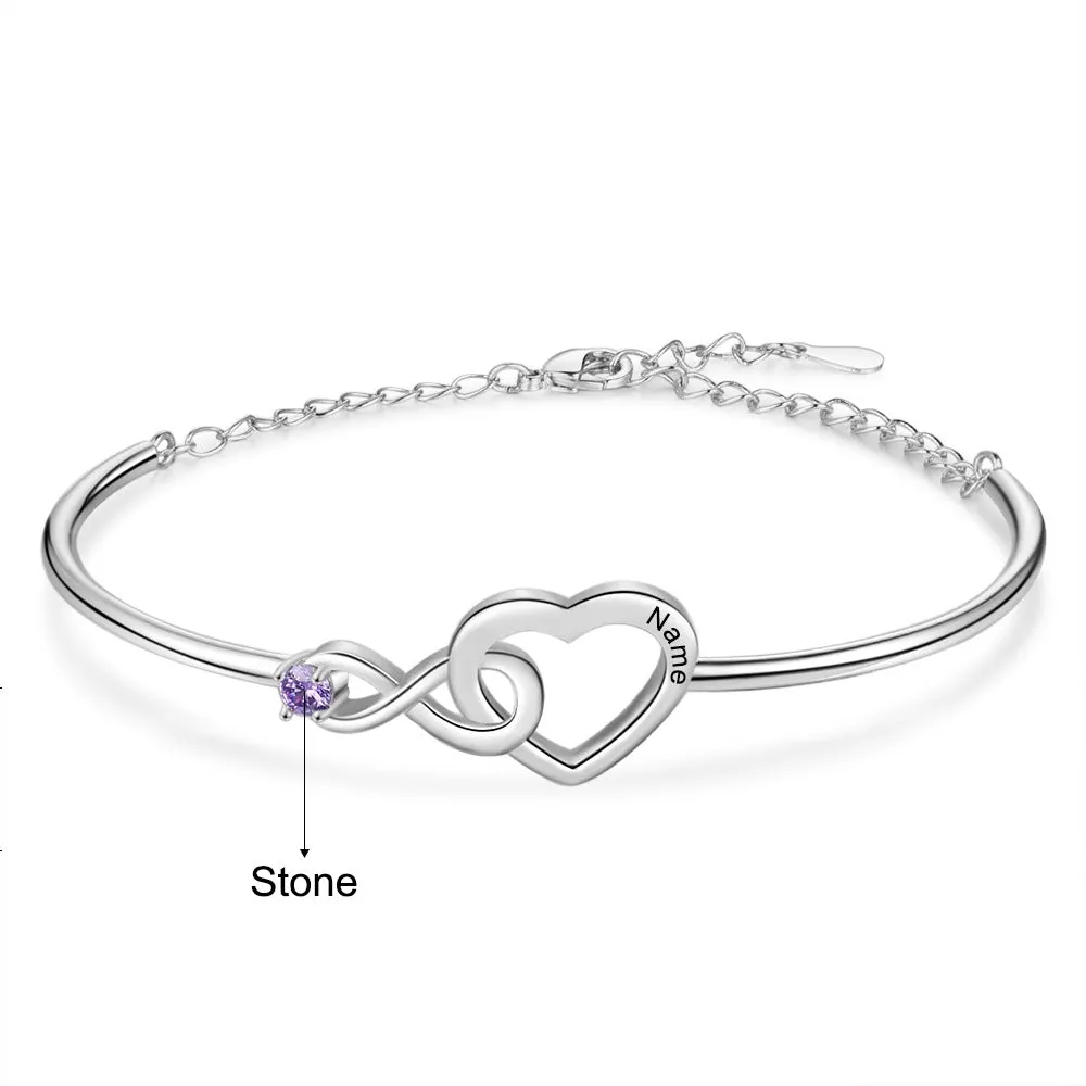 Customized Infinity & Cordate Bracelet For Women