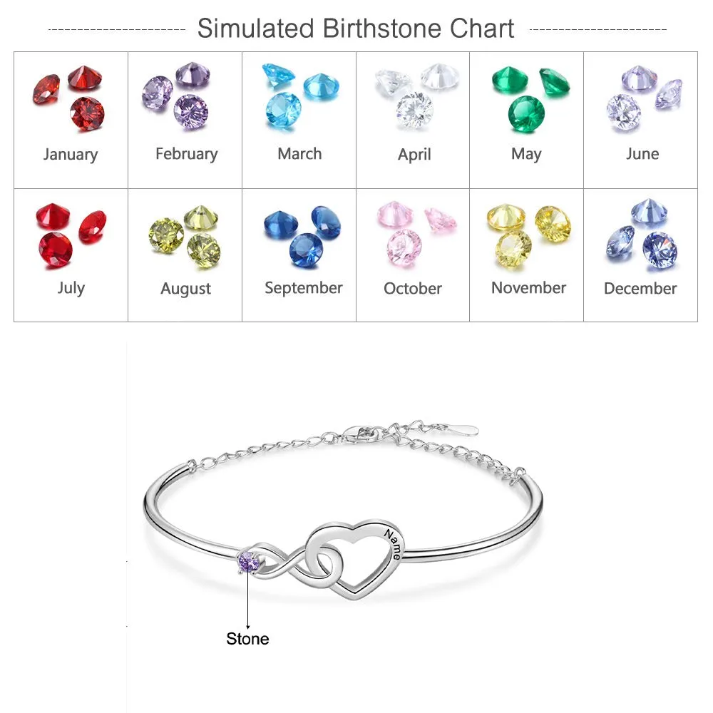 Customized Infinity & Cordate Bracelet For Women