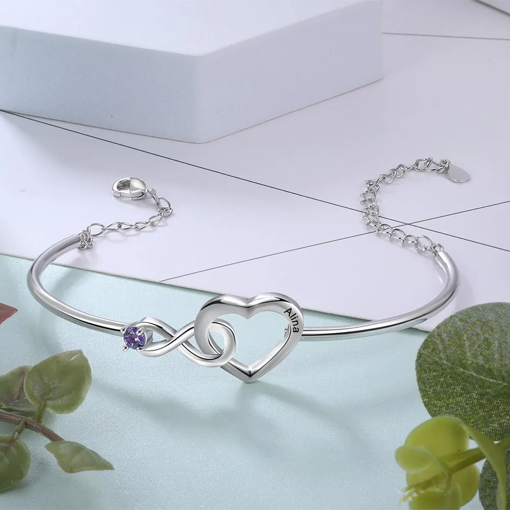 Customized Infinity & Cordate Bracelet For Women