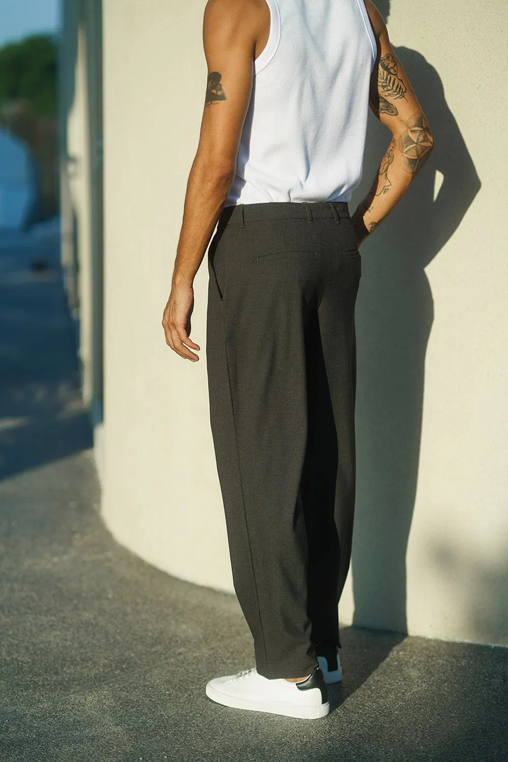 Dark Grey Tailored Trousers