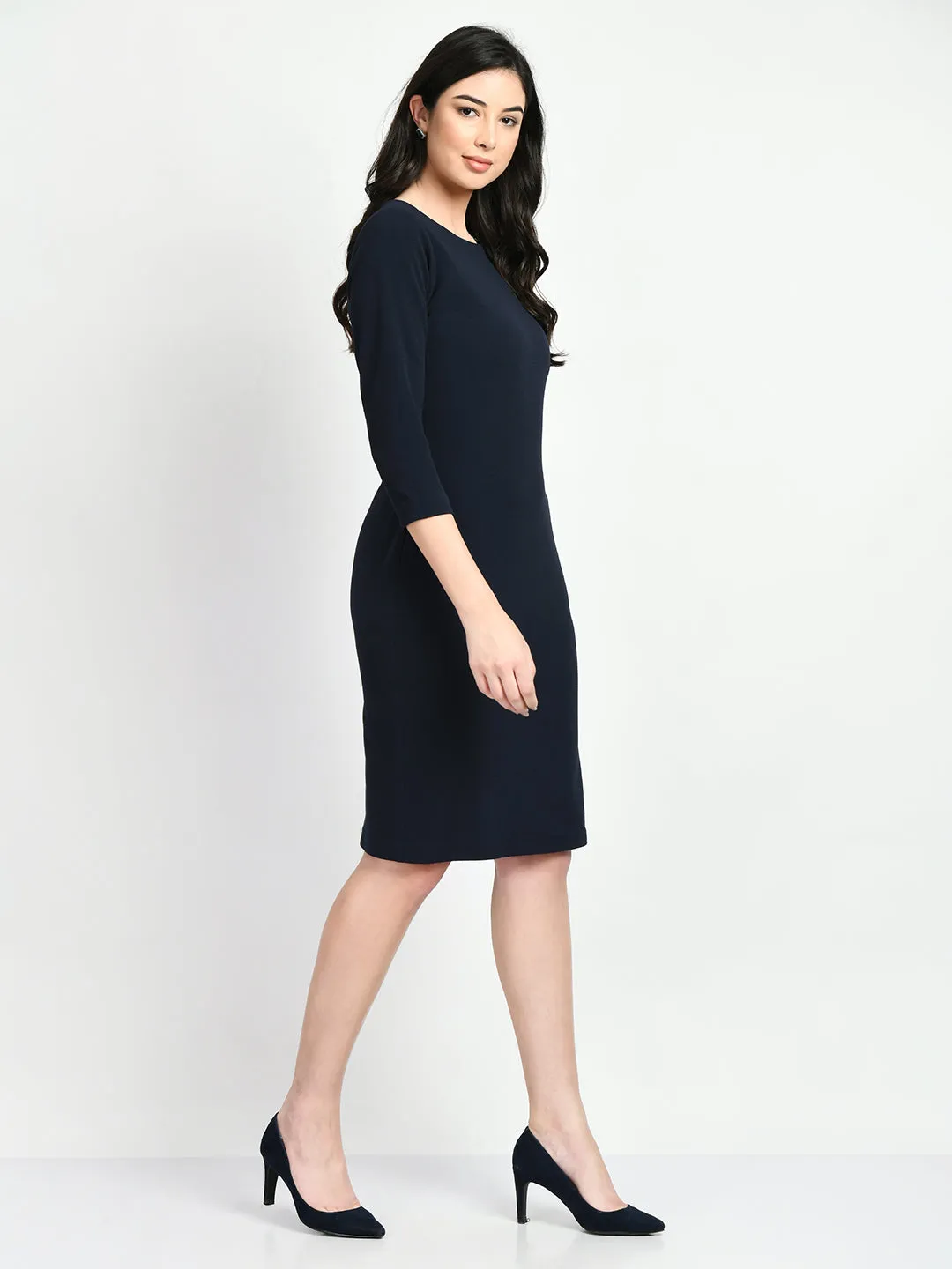 Exude Boldness Bodycon Dress (Navy)