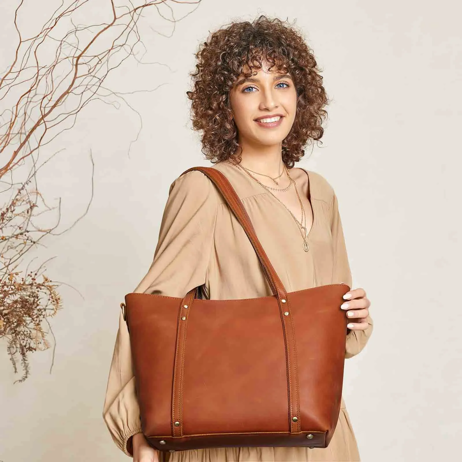 Genuine Leather Tote Bag for Women