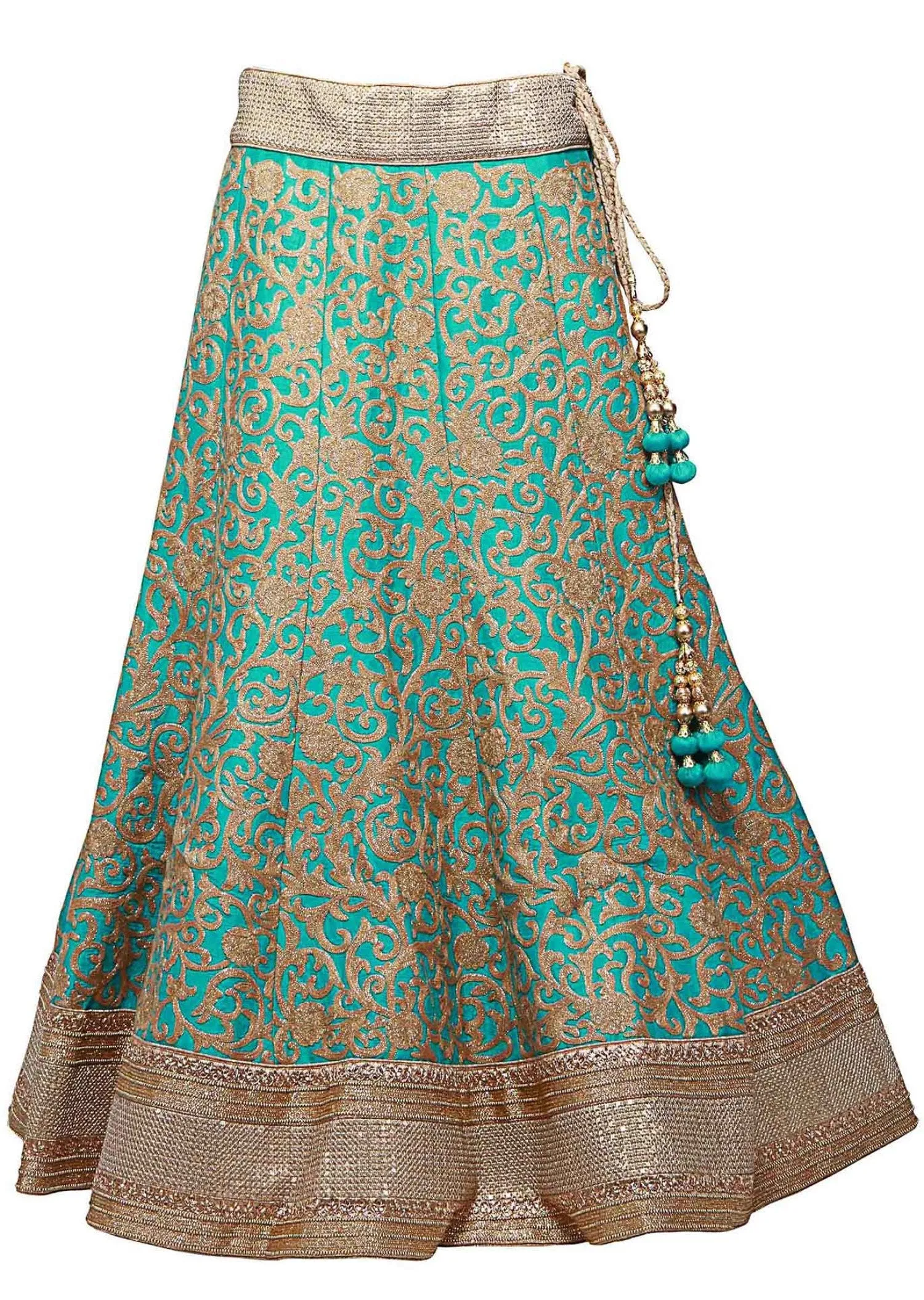 Golden lehenga in silk