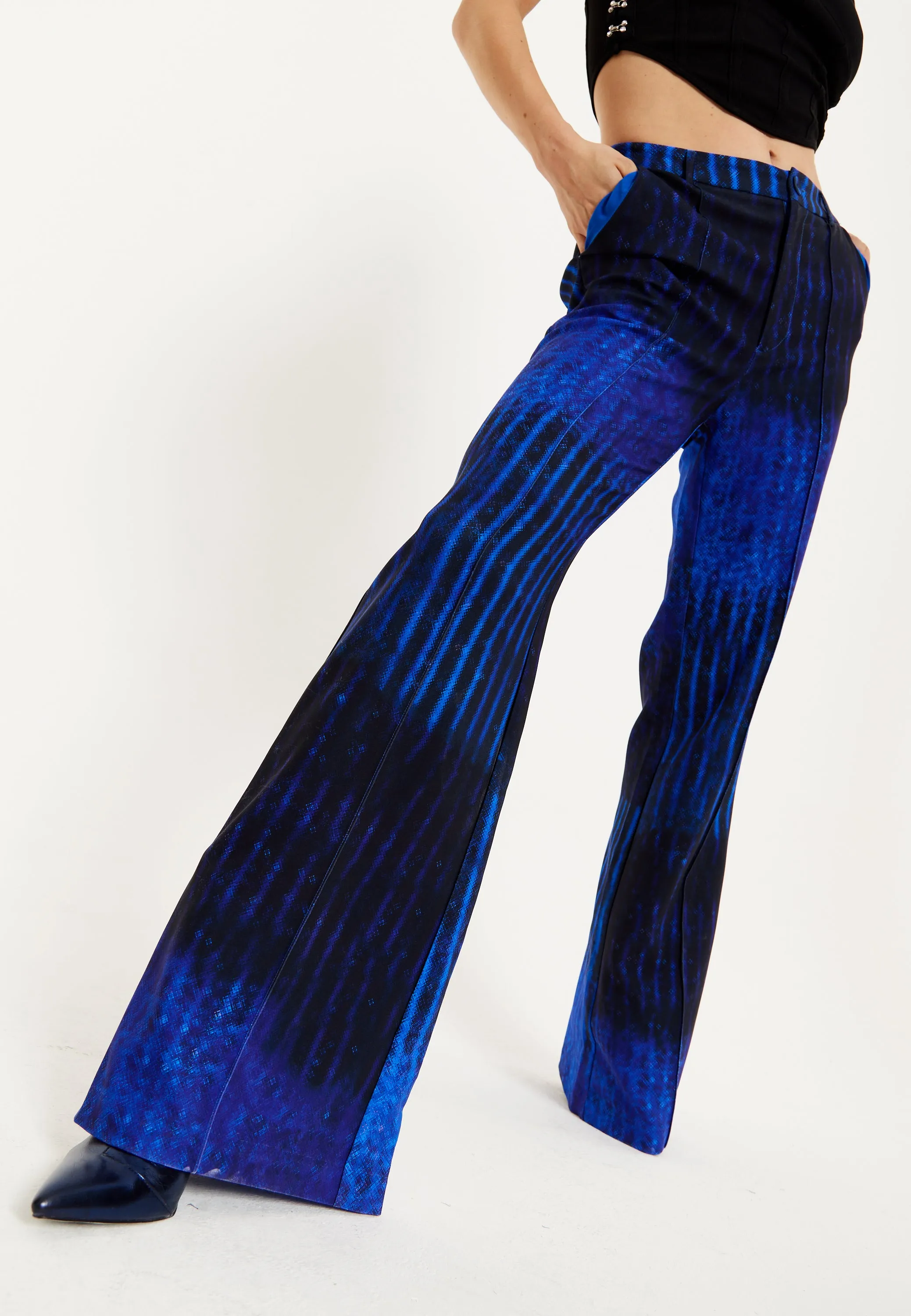 House of Holland Abstract Print Tailored Trousers