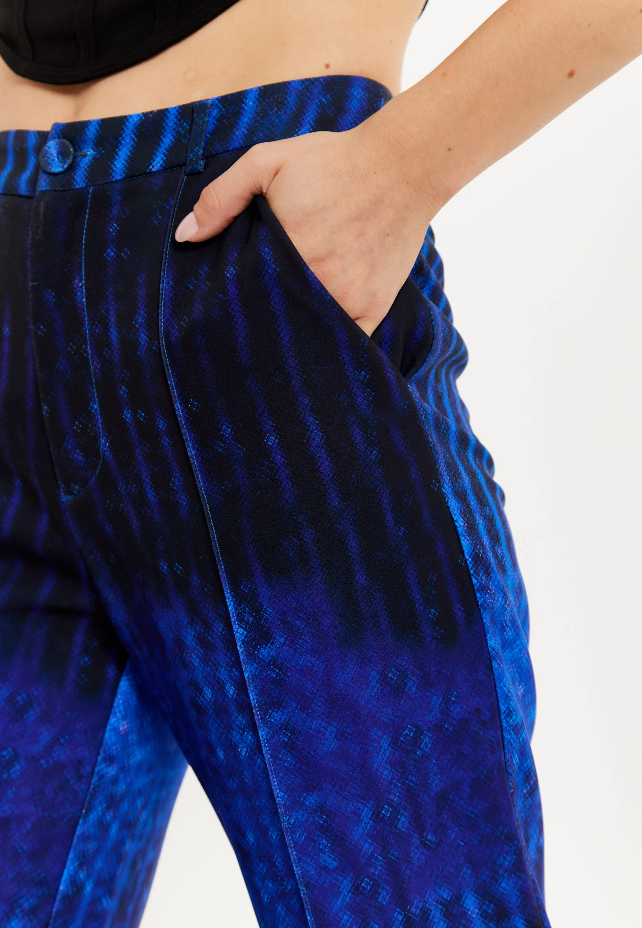 House of Holland Abstract Print Tailored Trousers