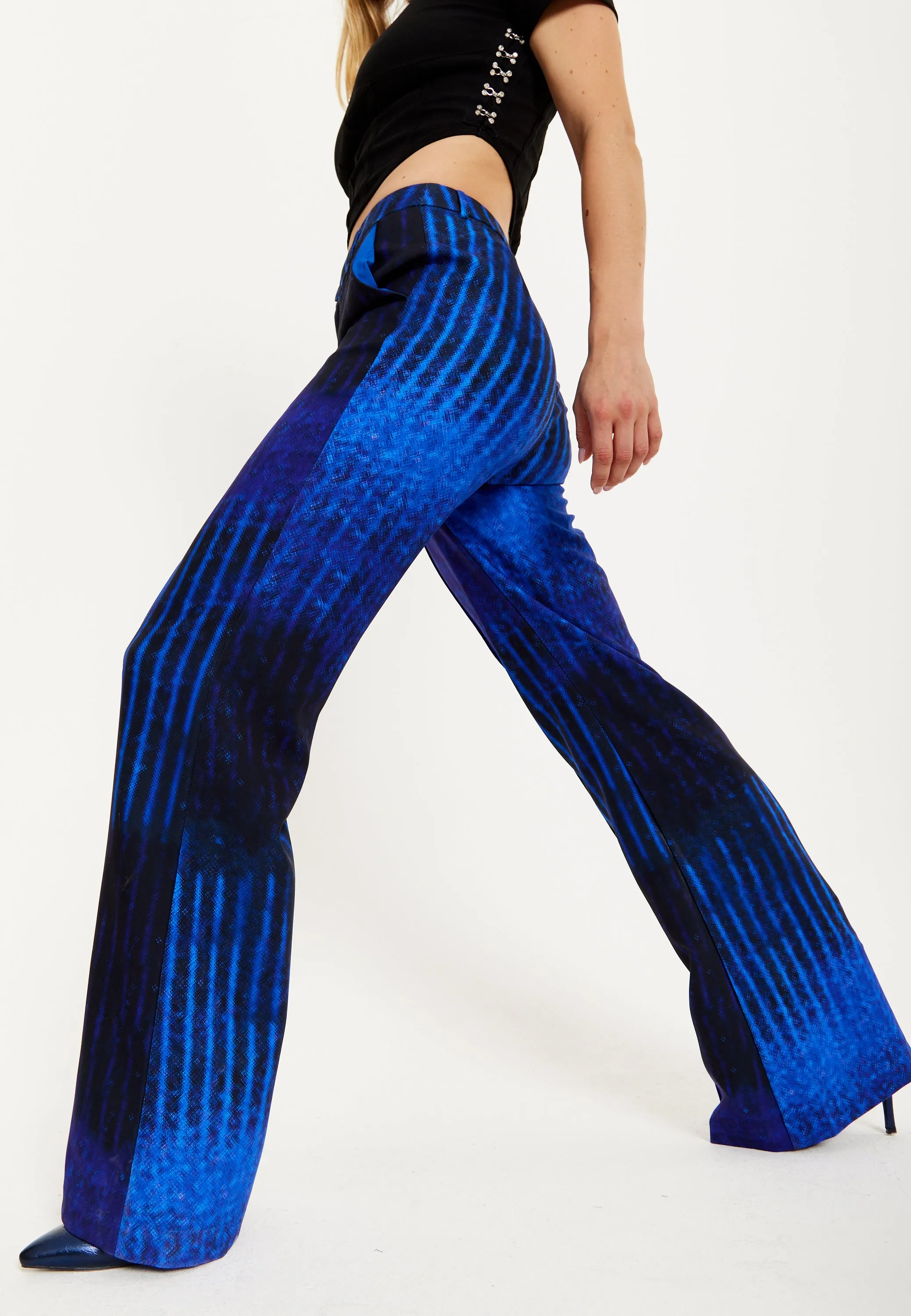 House of Holland Abstract Print Tailored Trousers