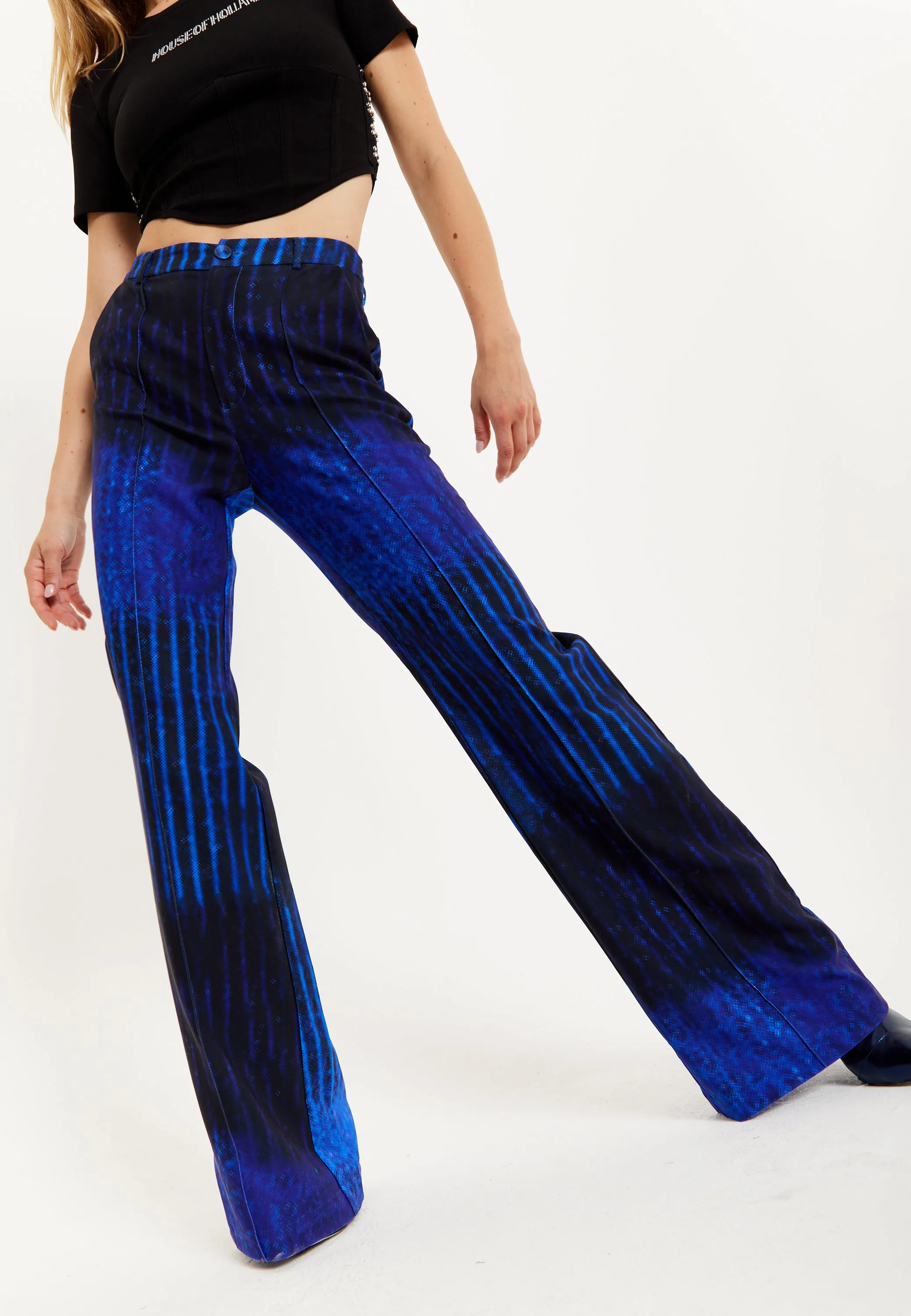 House of Holland Abstract Print Tailored Trousers