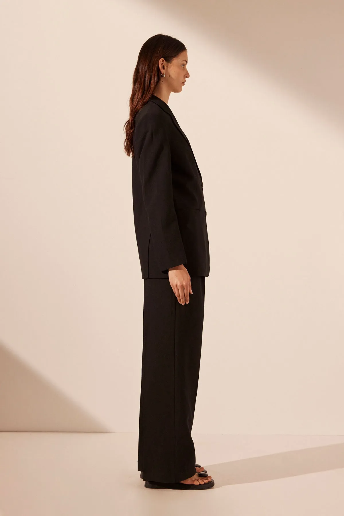 IRENA OVERSIZED TAILORED BLAZER - BLACK