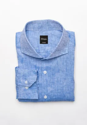 Italian Blue Linen Shirt