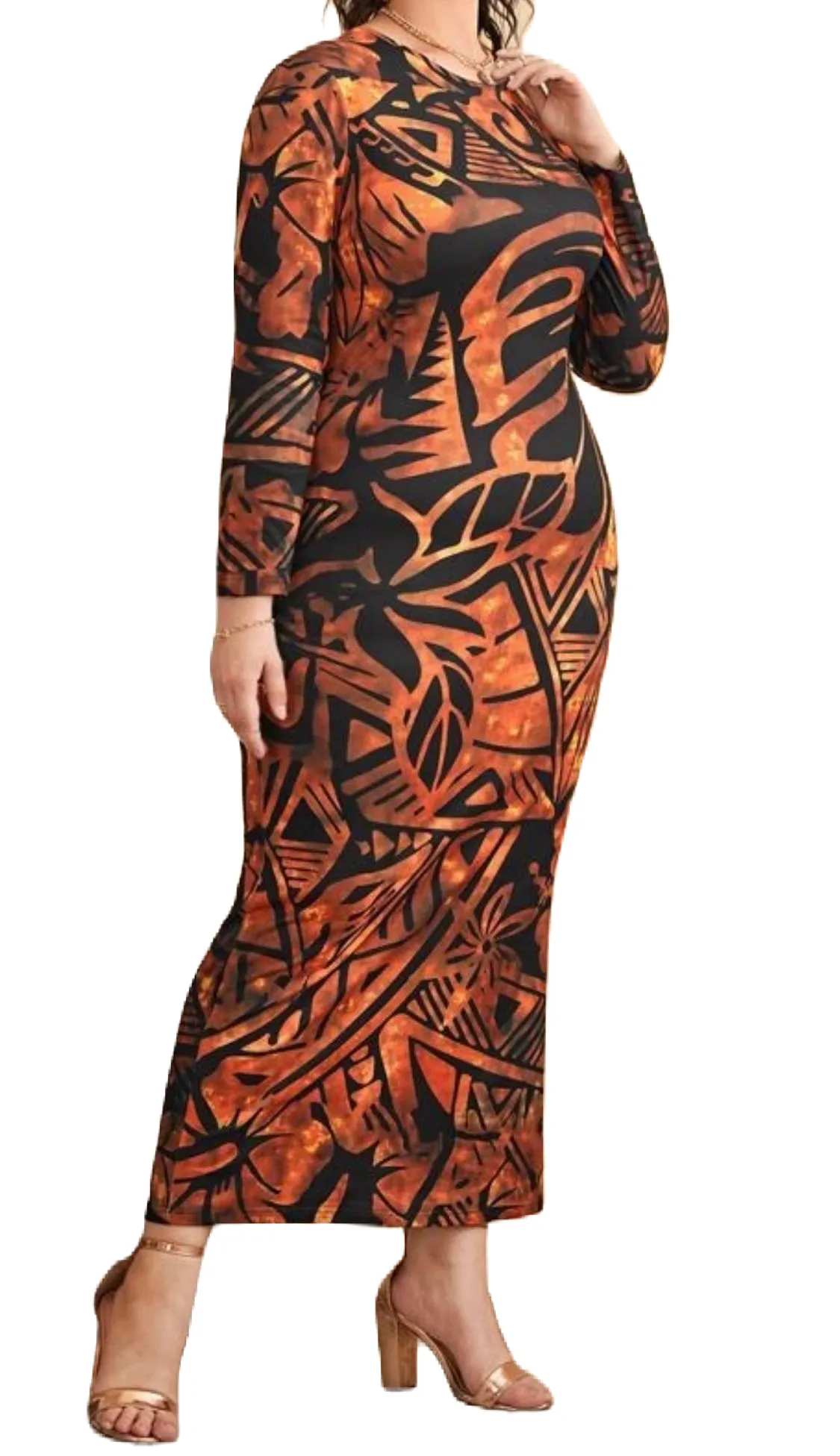 Kalua Orange Bodycon Dress