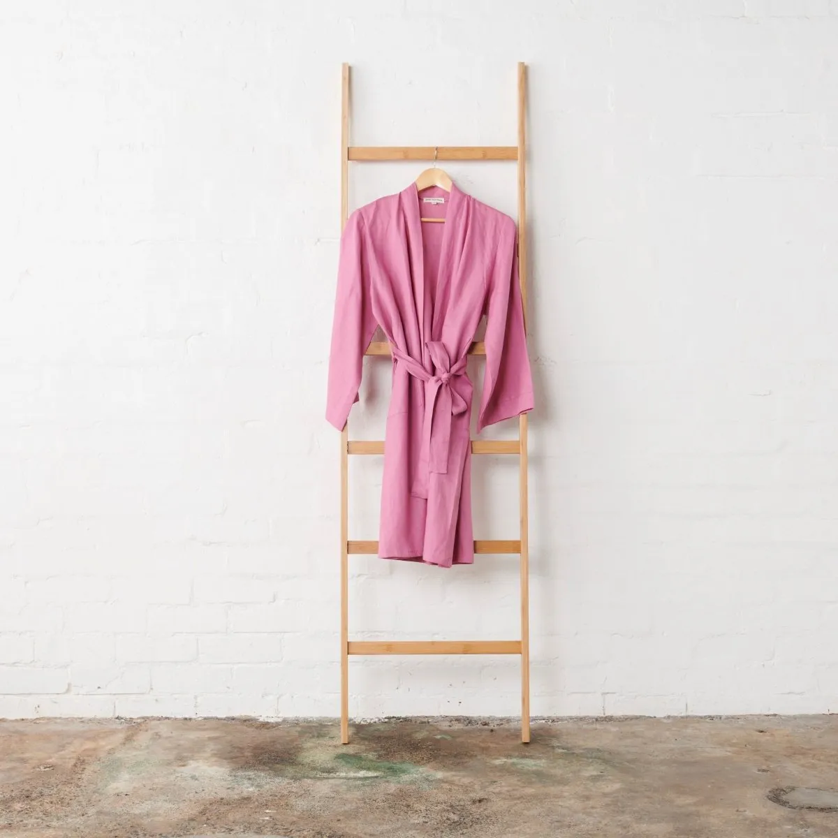 Linen Bathrobe - Fuchsia