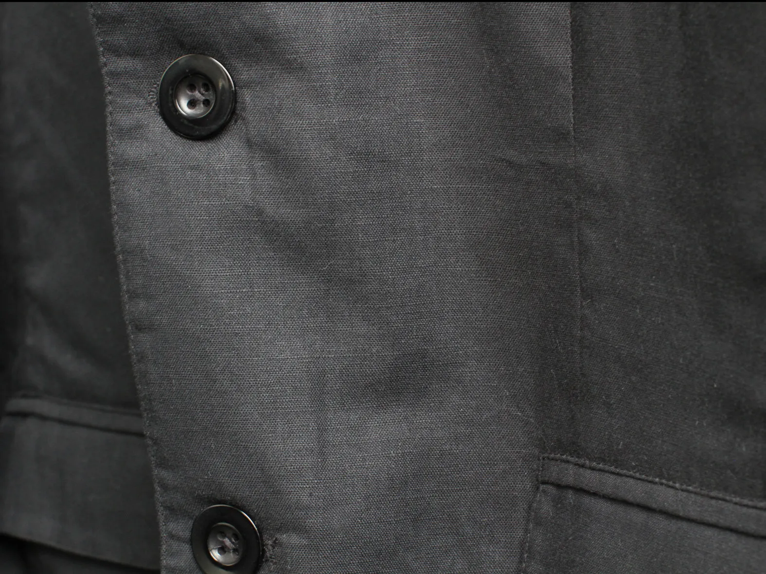 LINEN BLAZER. BLACK.