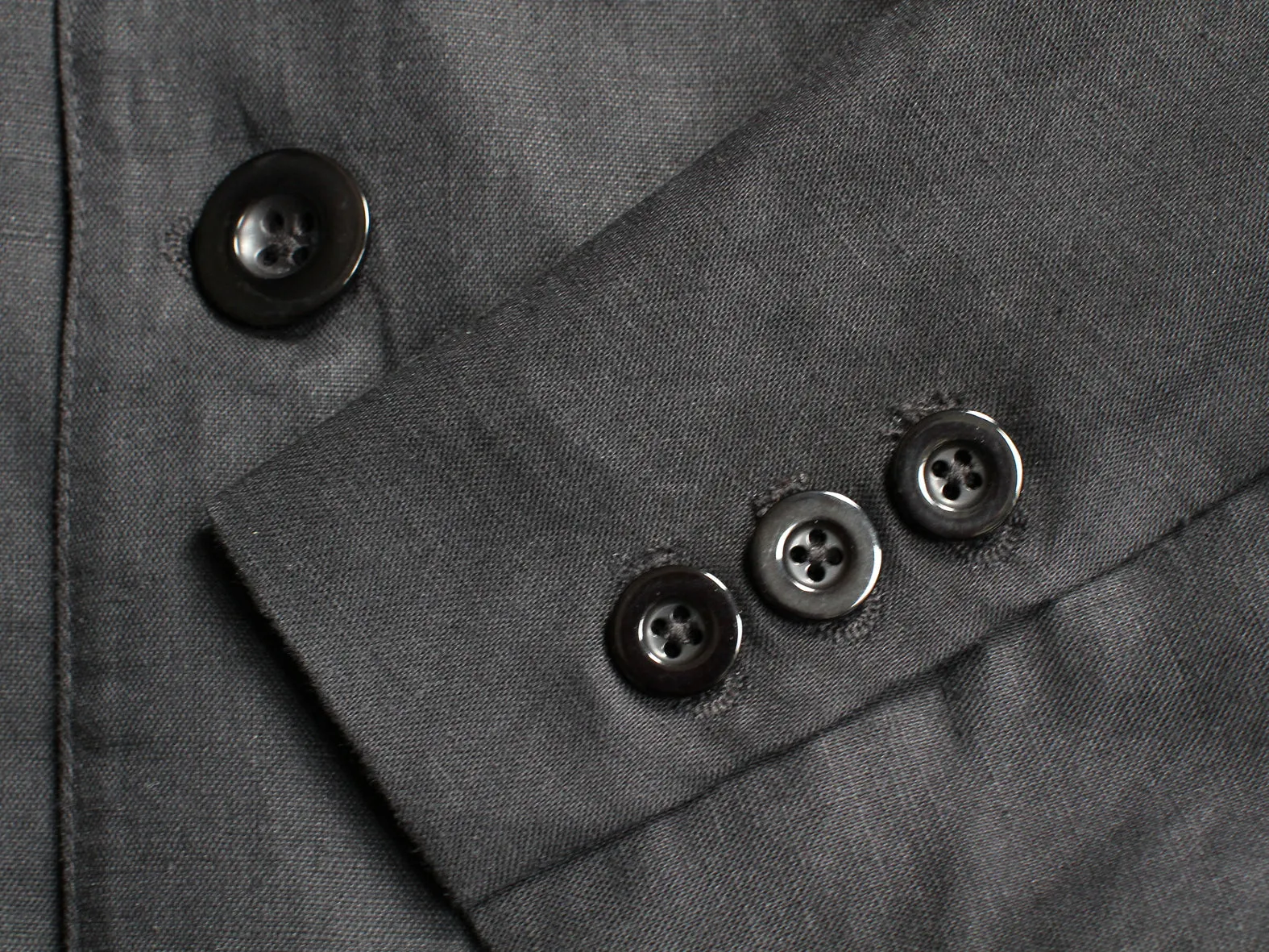 LINEN BLAZER. BLACK.