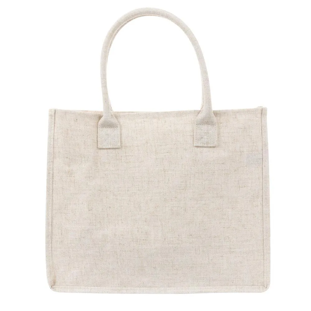 Linen Bow Handbag Tote