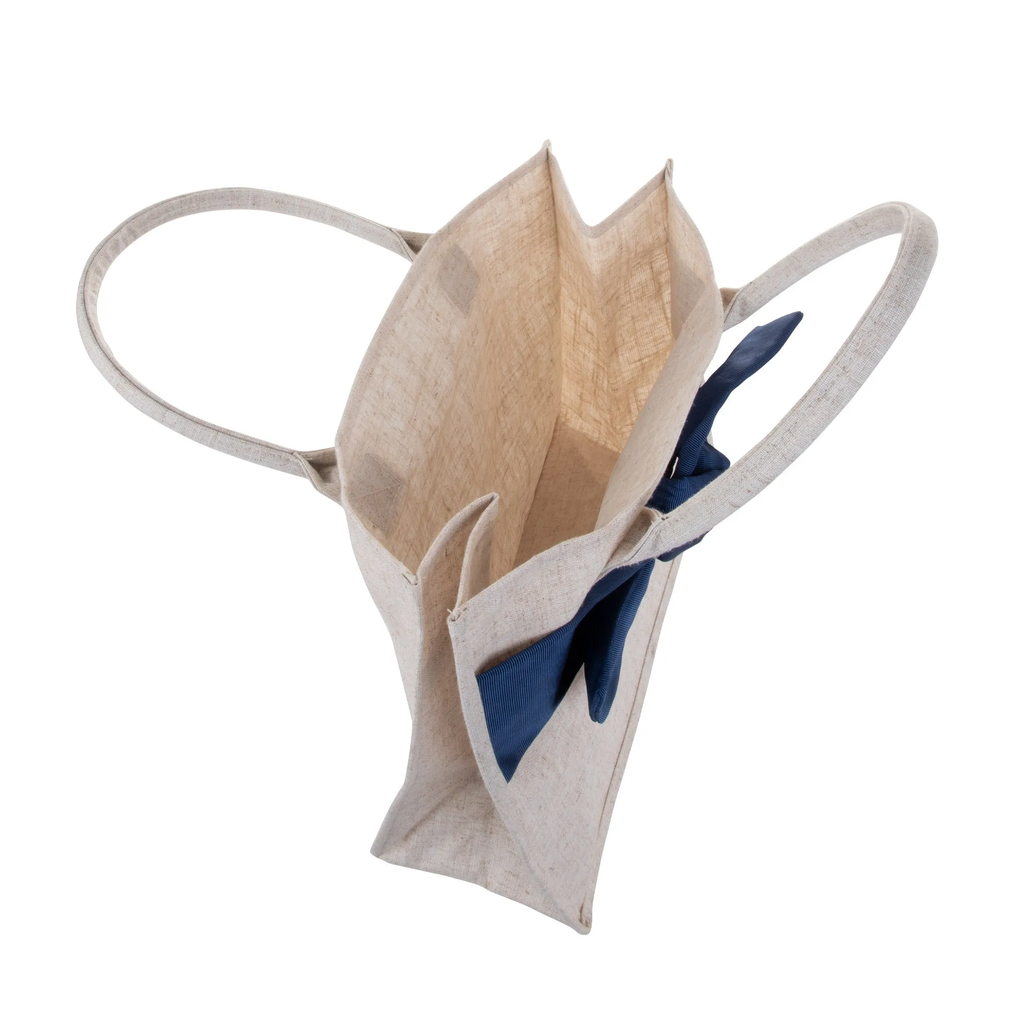 Linen Bow Handbag Tote