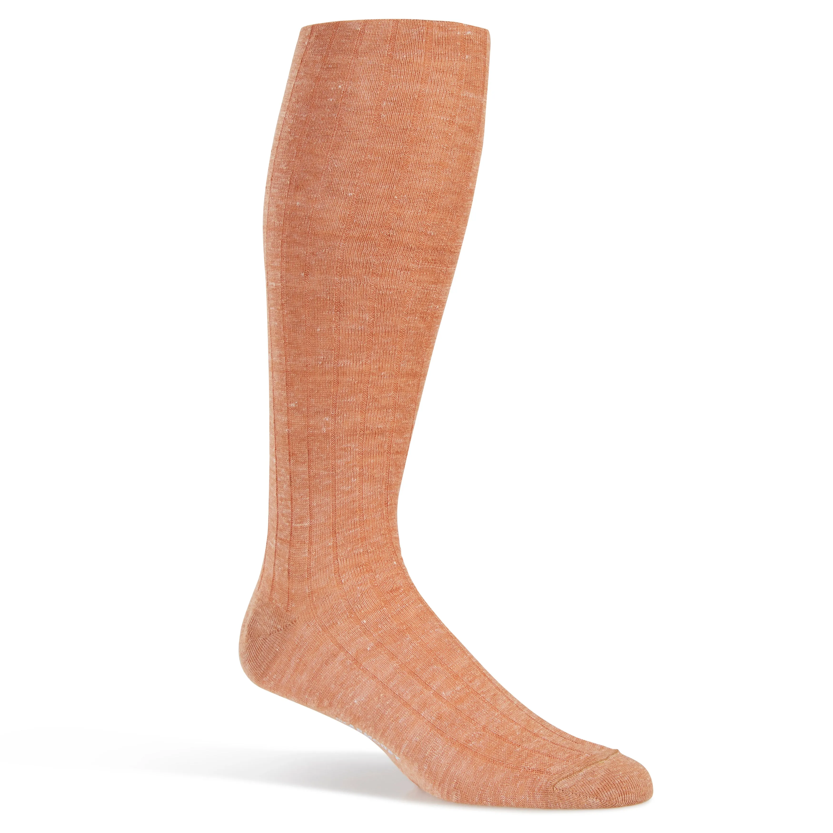 Linen Ribbed Long Socks