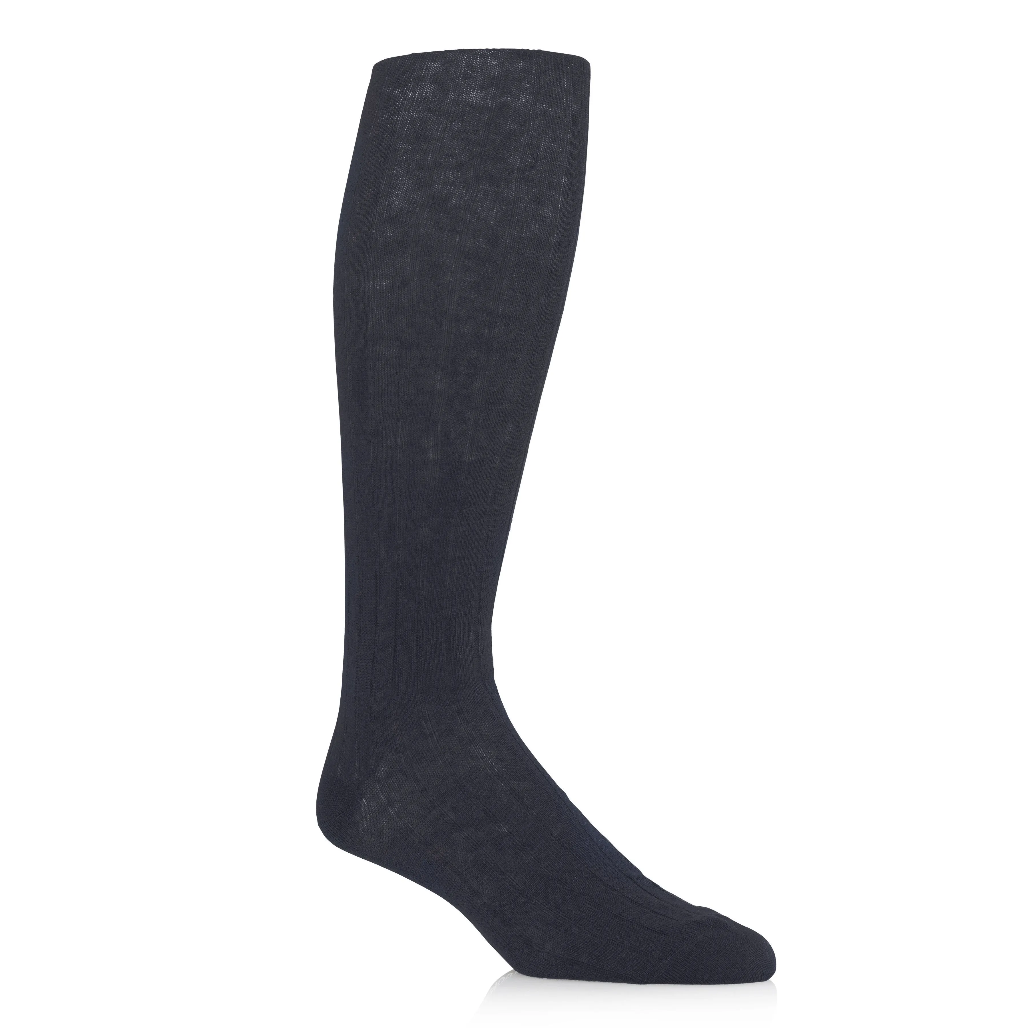 Linen Ribbed Long Socks