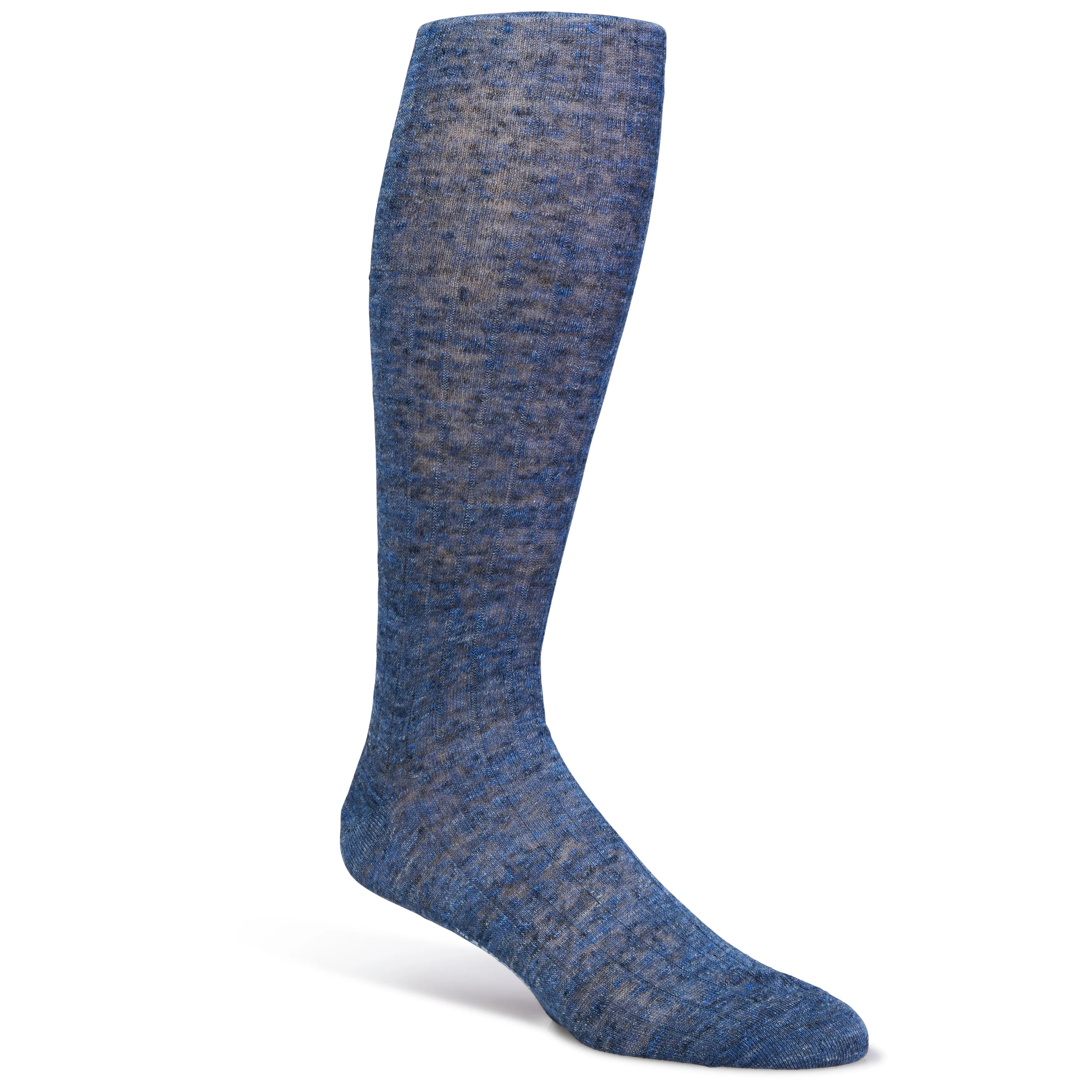 Linen Ribbed Long Socks