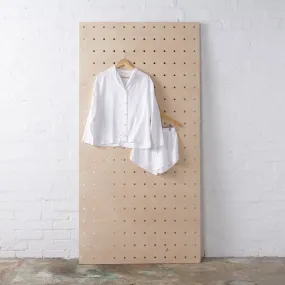 Linen Short Set - White