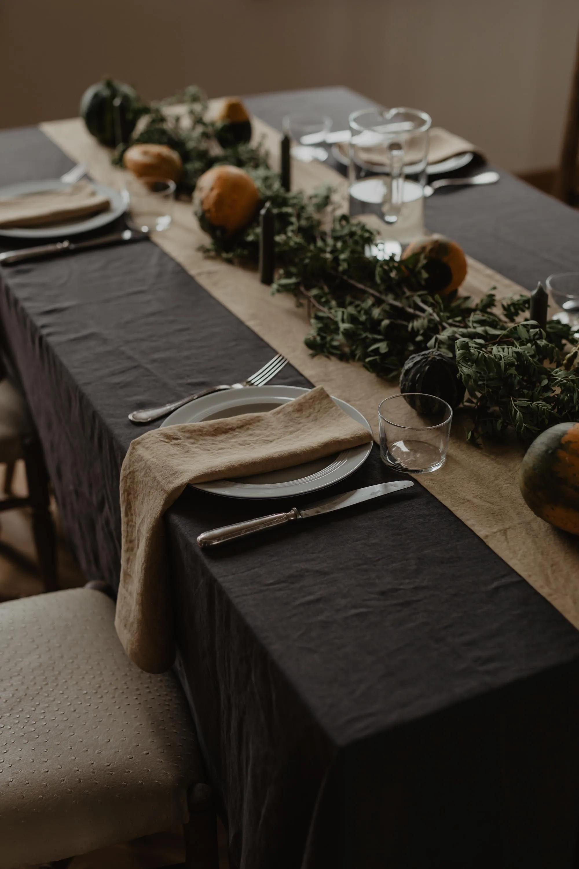 Linen Tablecloth | Charcoal