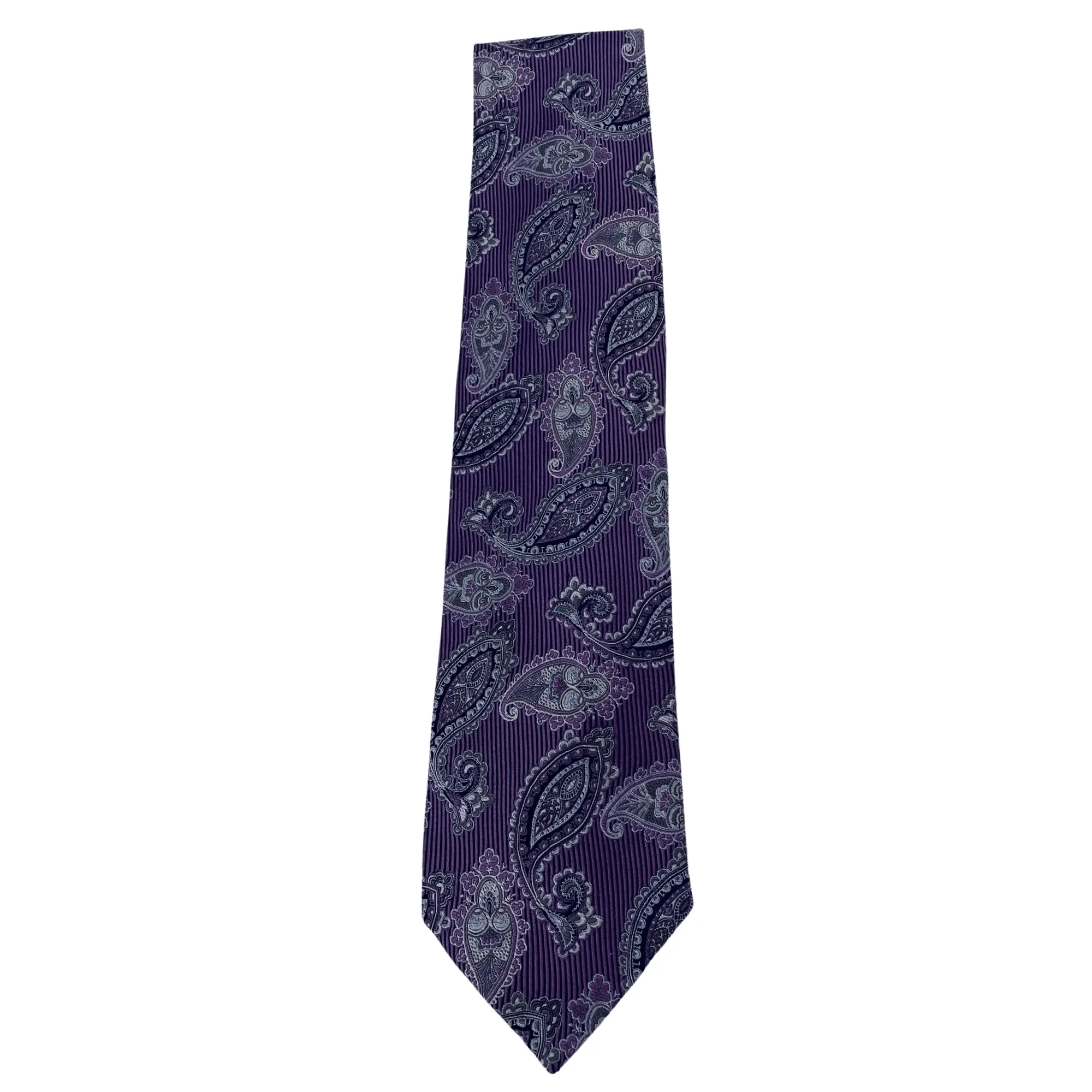 LOMBARDO Paisley Silk Tie - Purple