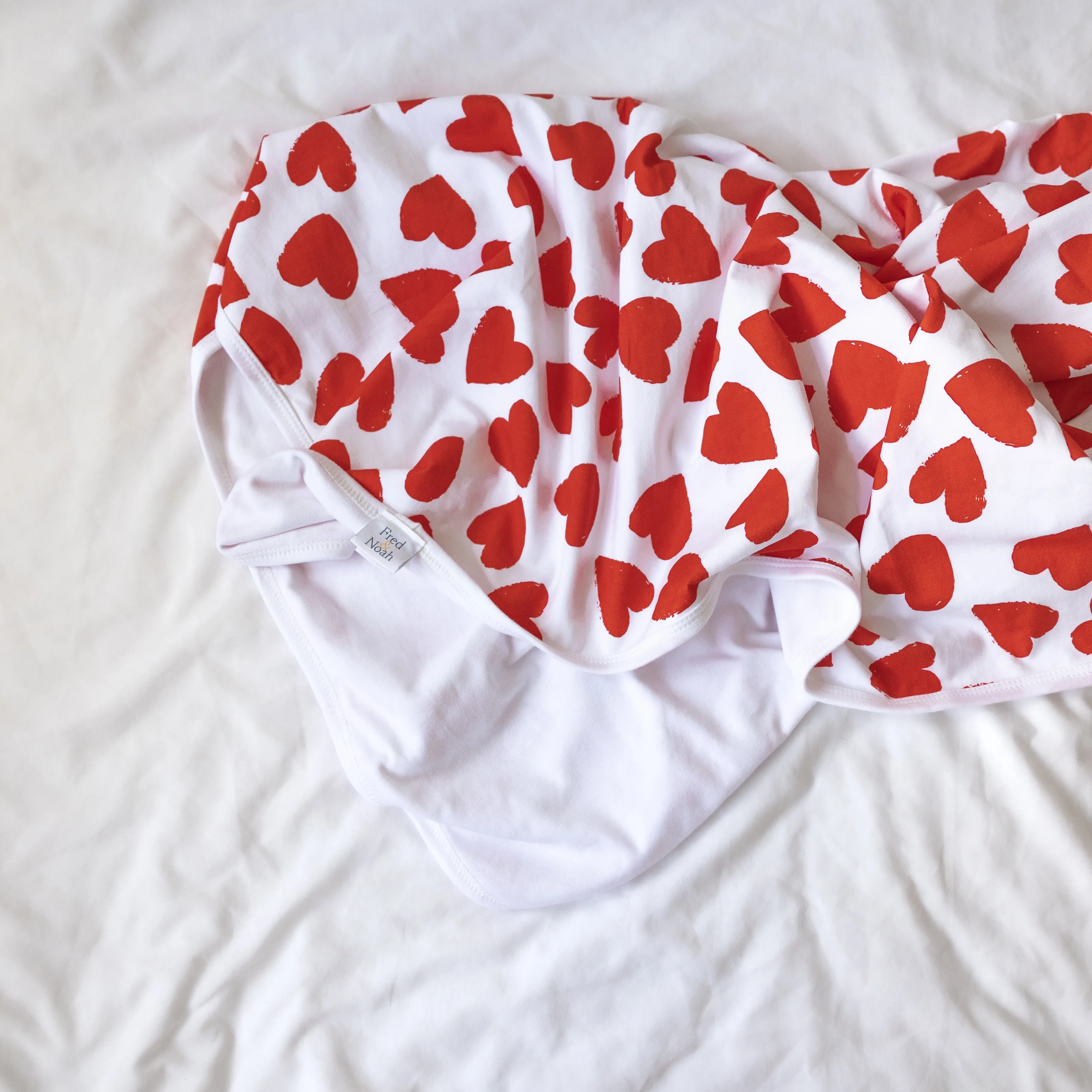 Love Heart cotton sleepsuit