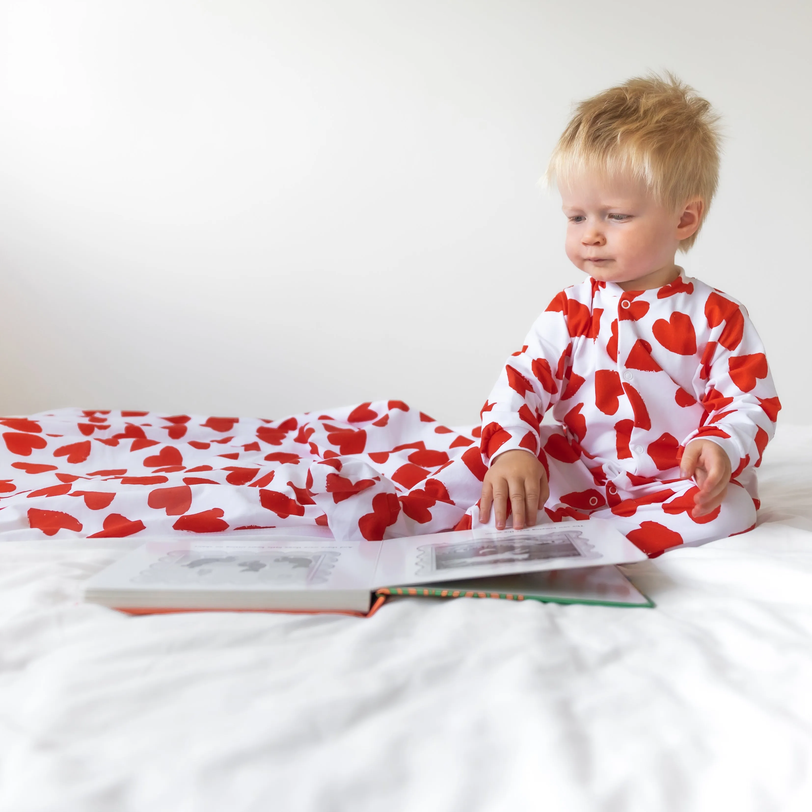 Love Heart cotton sleepsuit