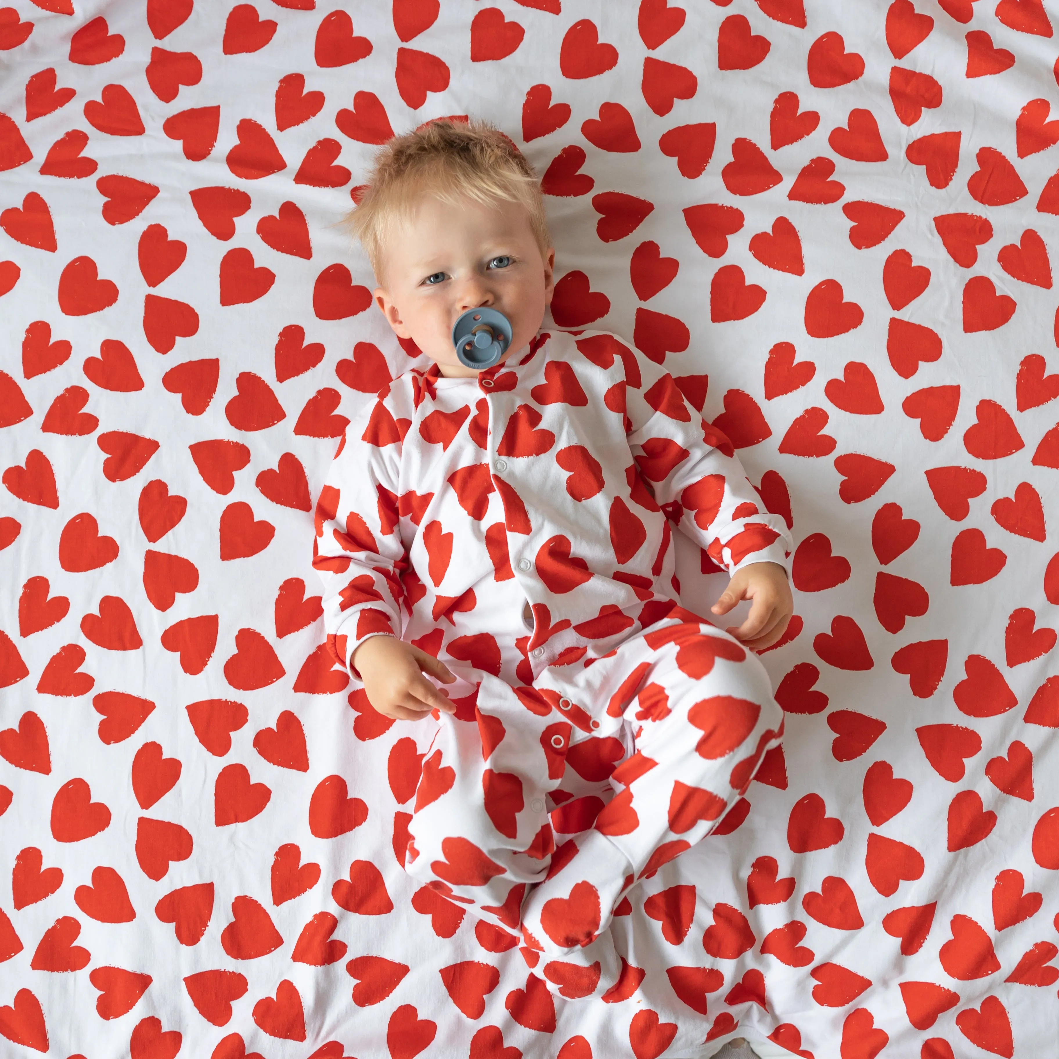 Love Heart cotton sleepsuit