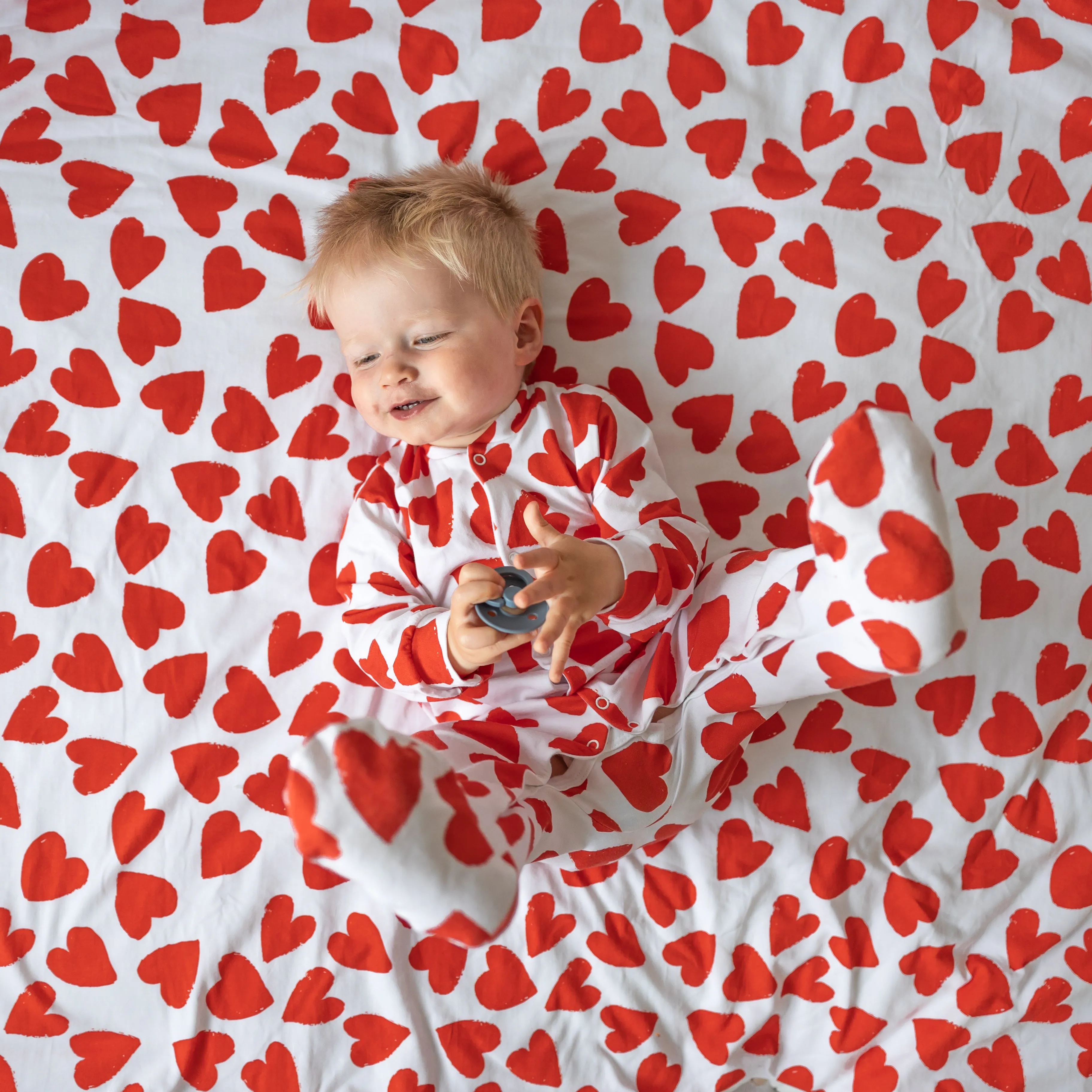 Love Heart cotton sleepsuit