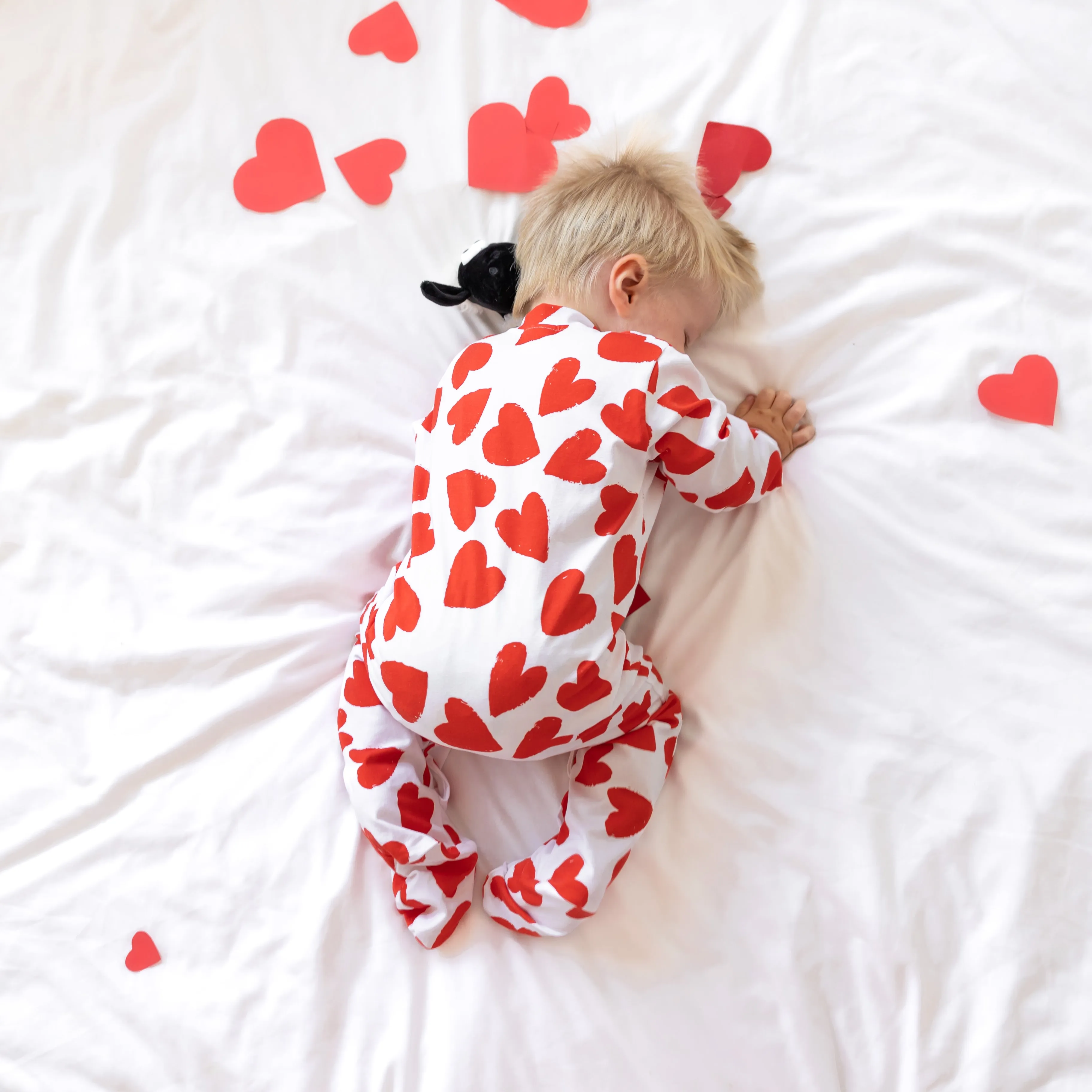 Love Heart cotton sleepsuit