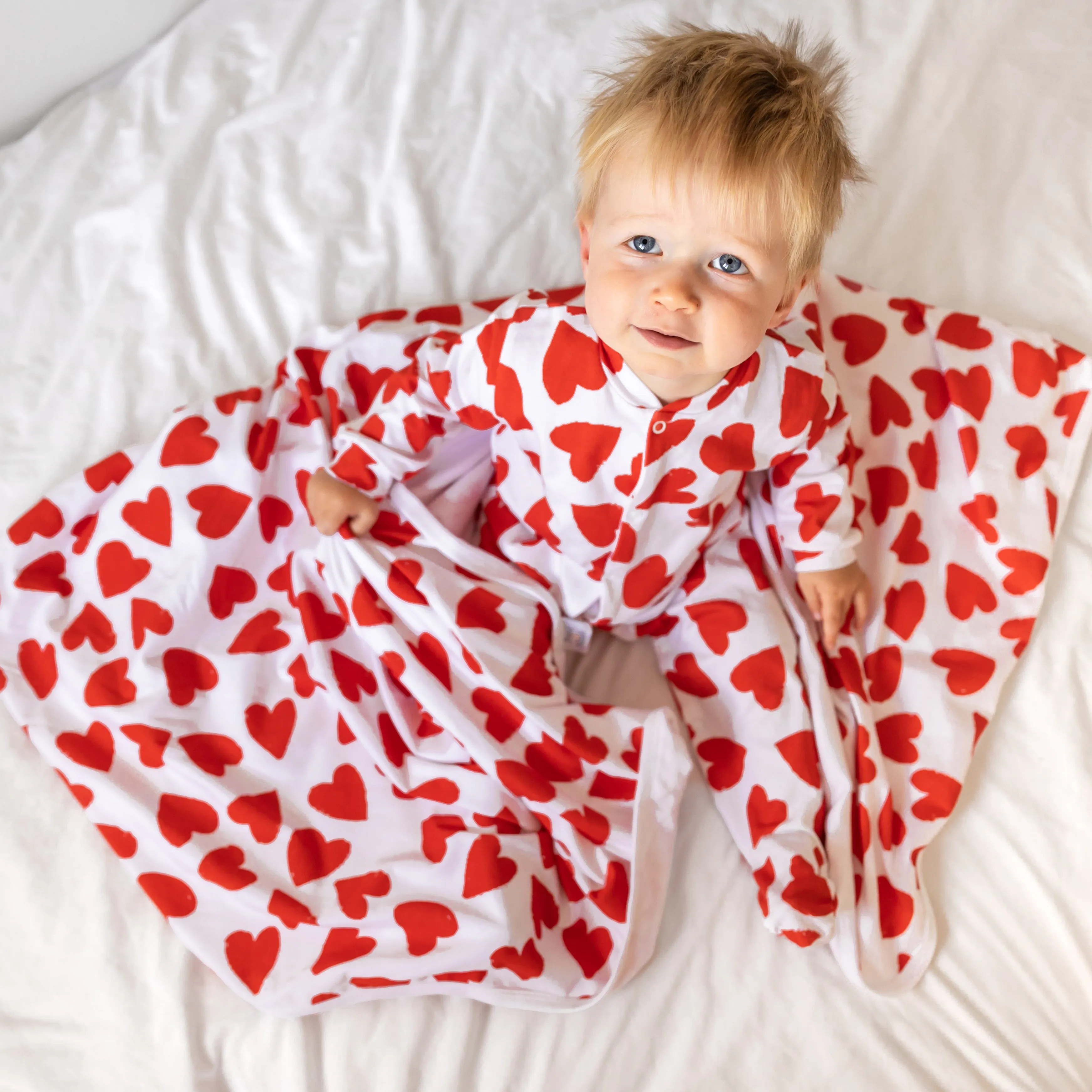 Love Heart cotton sleepsuit