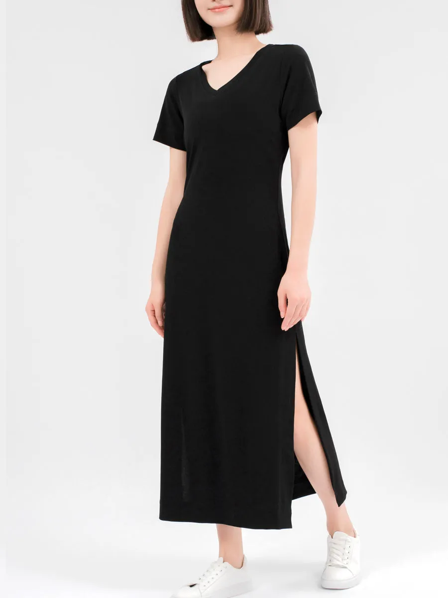 MAXI V-NECK DRESS