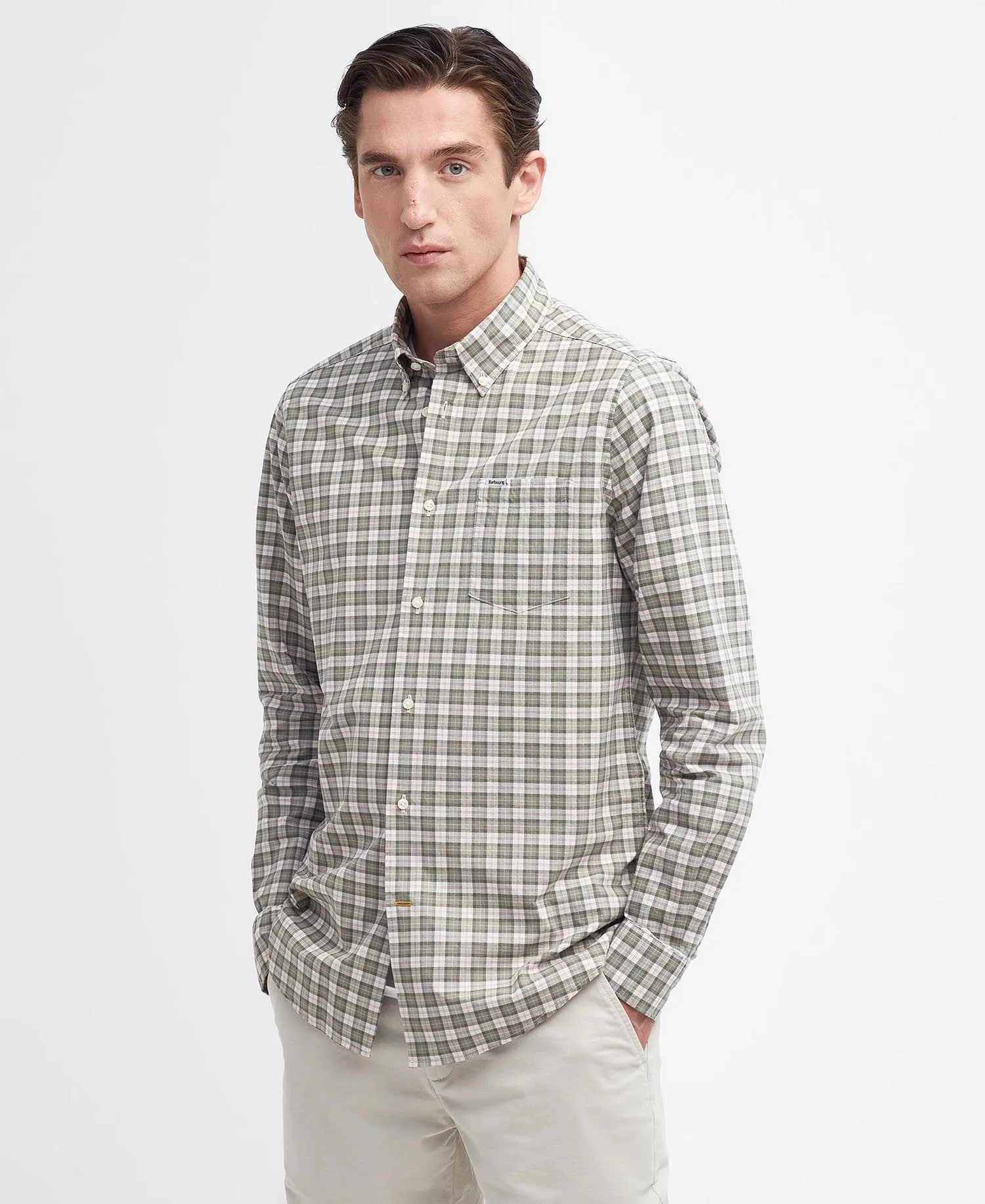 Men's Barbour | Lomond Tailored Shirt | Glenmore Olive Tartan